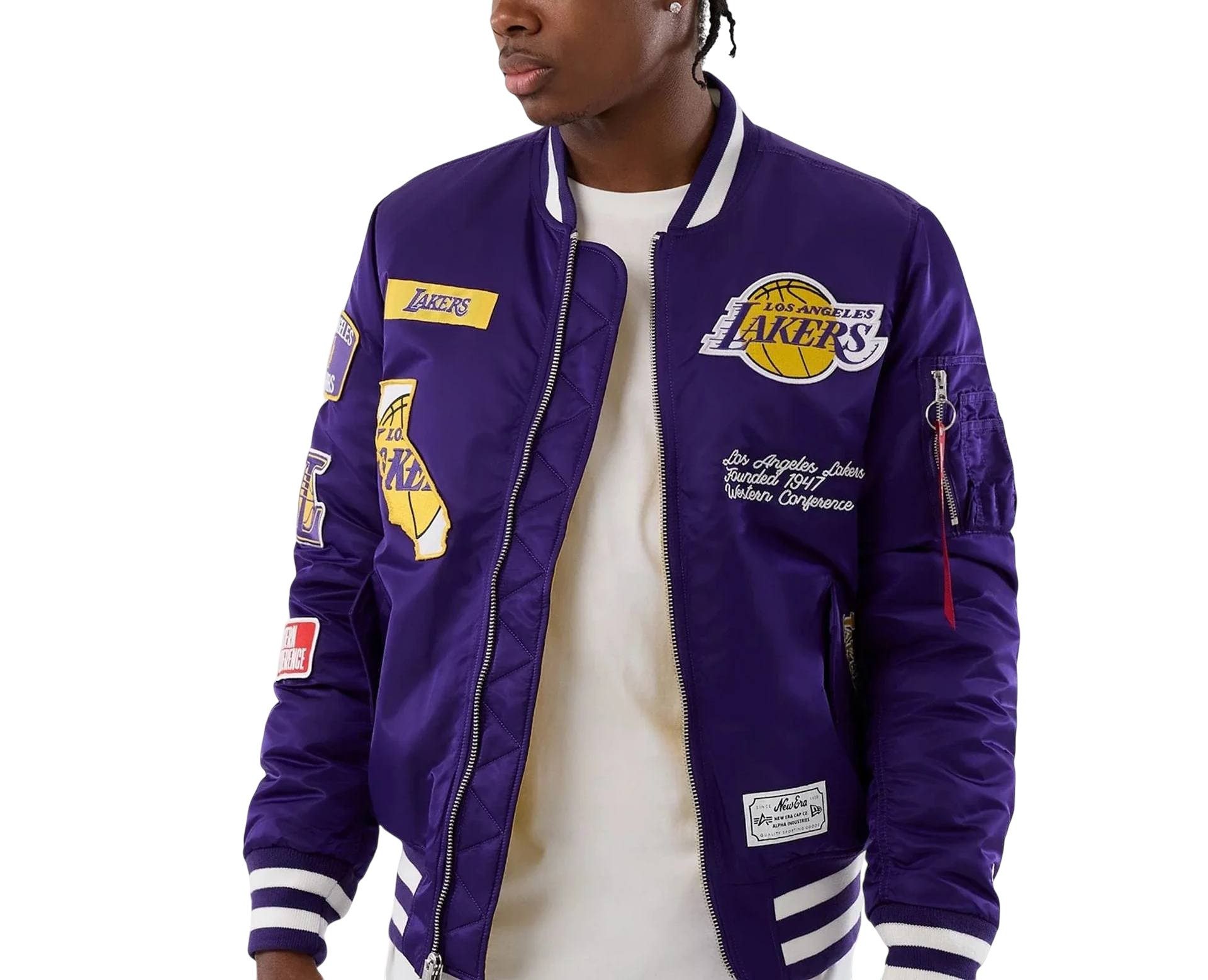 New Era Bomberjacke Jacke New Era Alpha Los Angeles Lakers