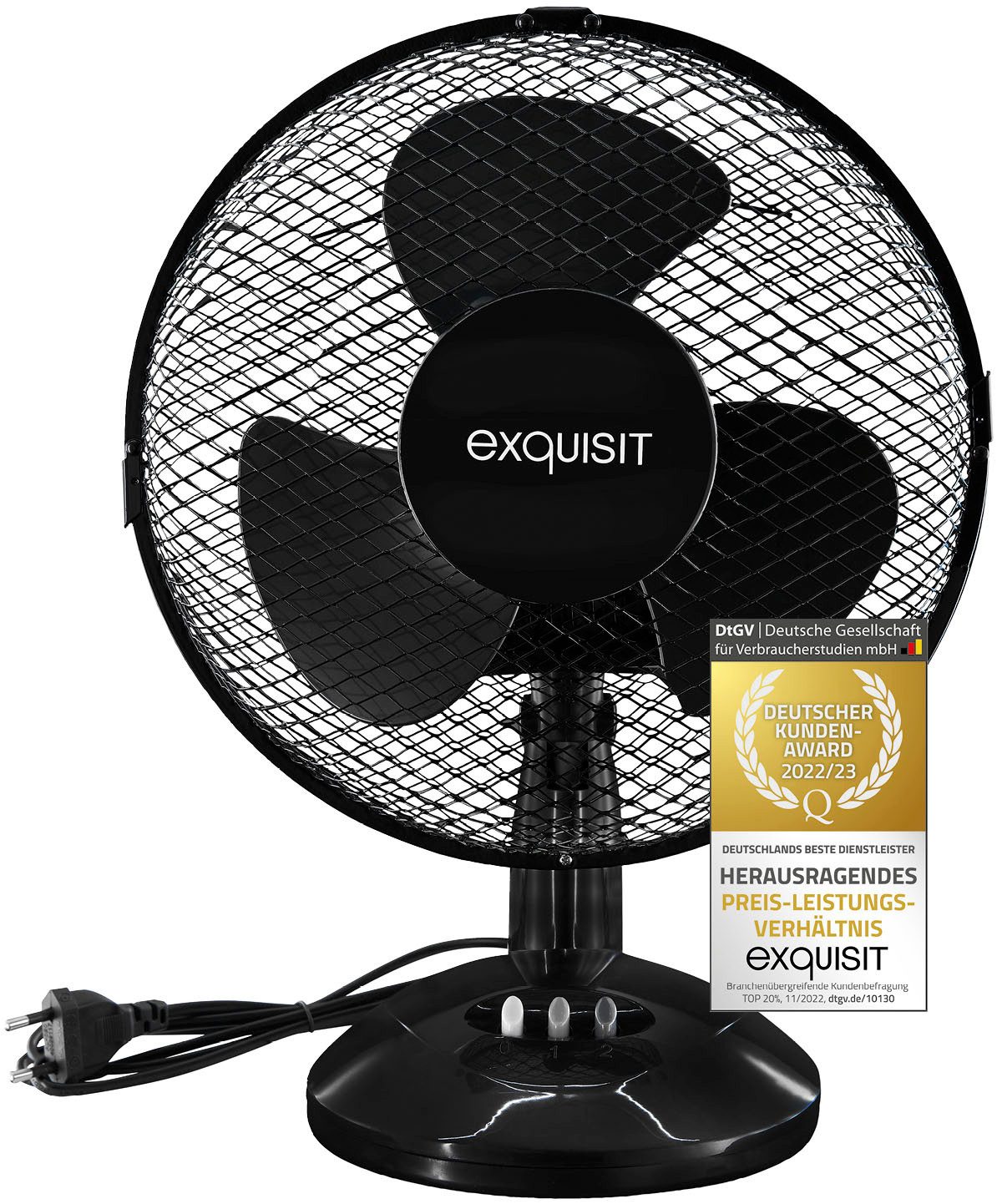 exquisit Tischventilator VT 35083 sw, Ø günstig online kaufen