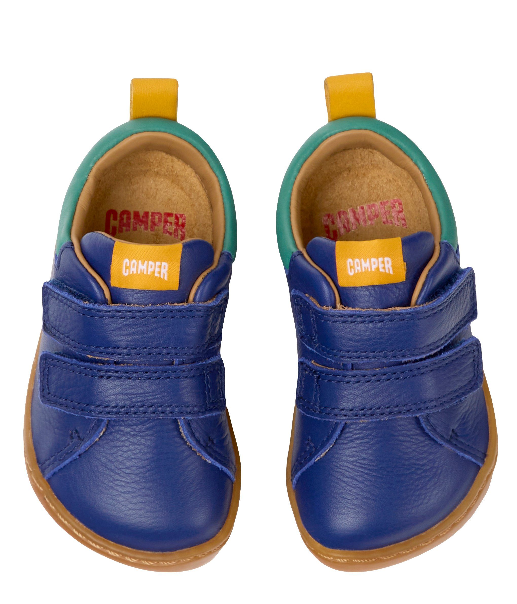 Camper Camper Lauflernschuhe Peu erste Schuhe Kinder Leder Blau Schnürschuh