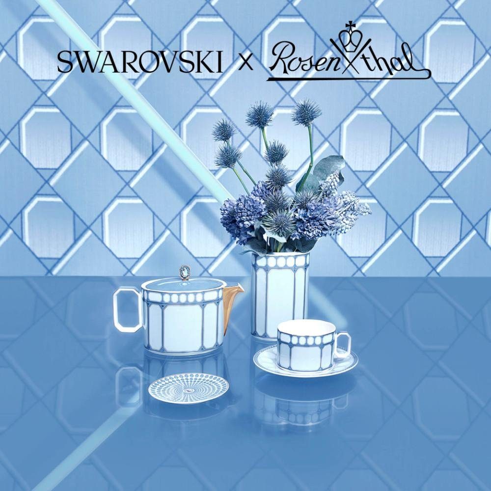 Swarovski Platzteller (33cm) Azure Signum Rosenthal x Servierplatte