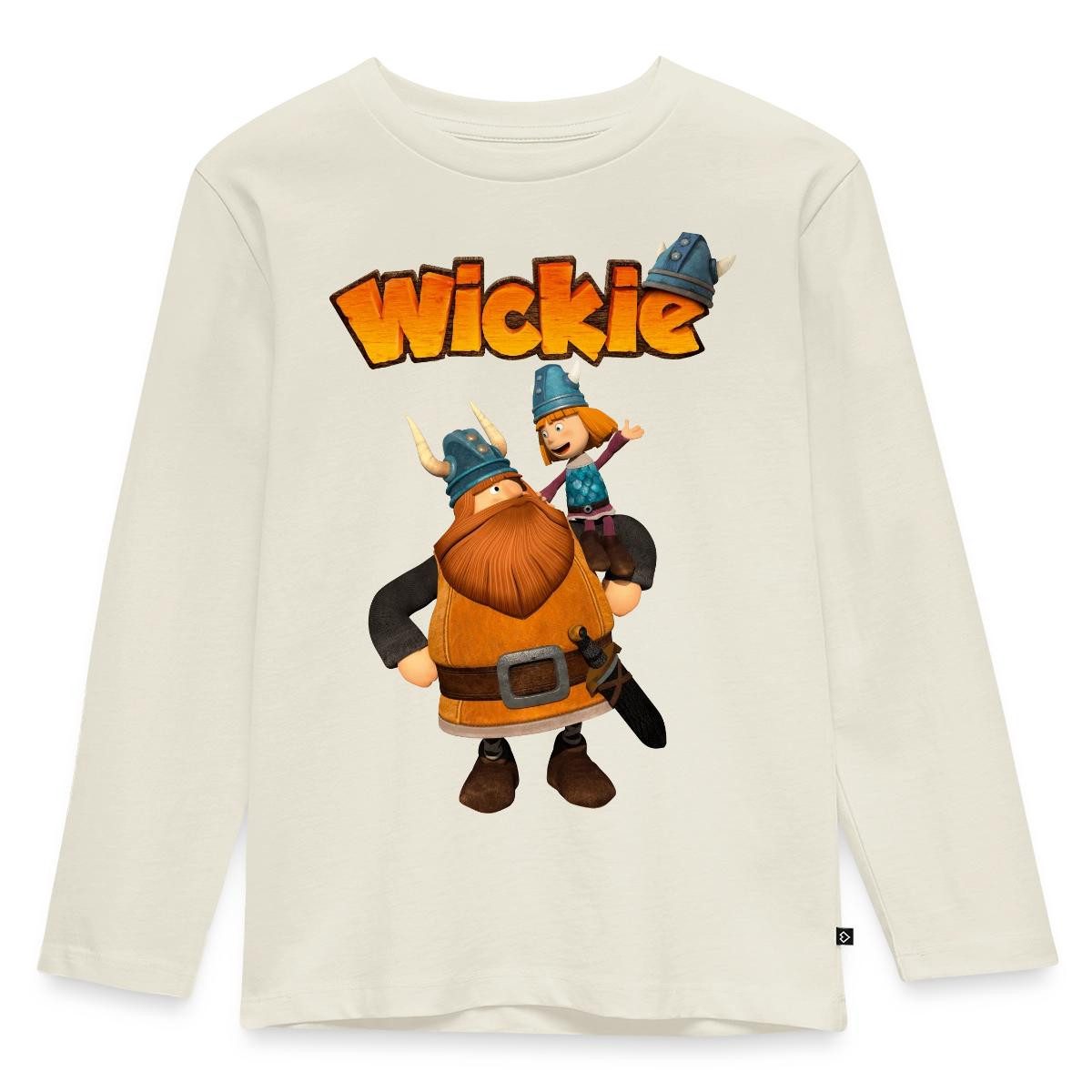 Spreadshirt T-Shirt Wickie Und Die Starken Männer Wickie Mit Papa Halvar Kinder Premium La (1-tlg)