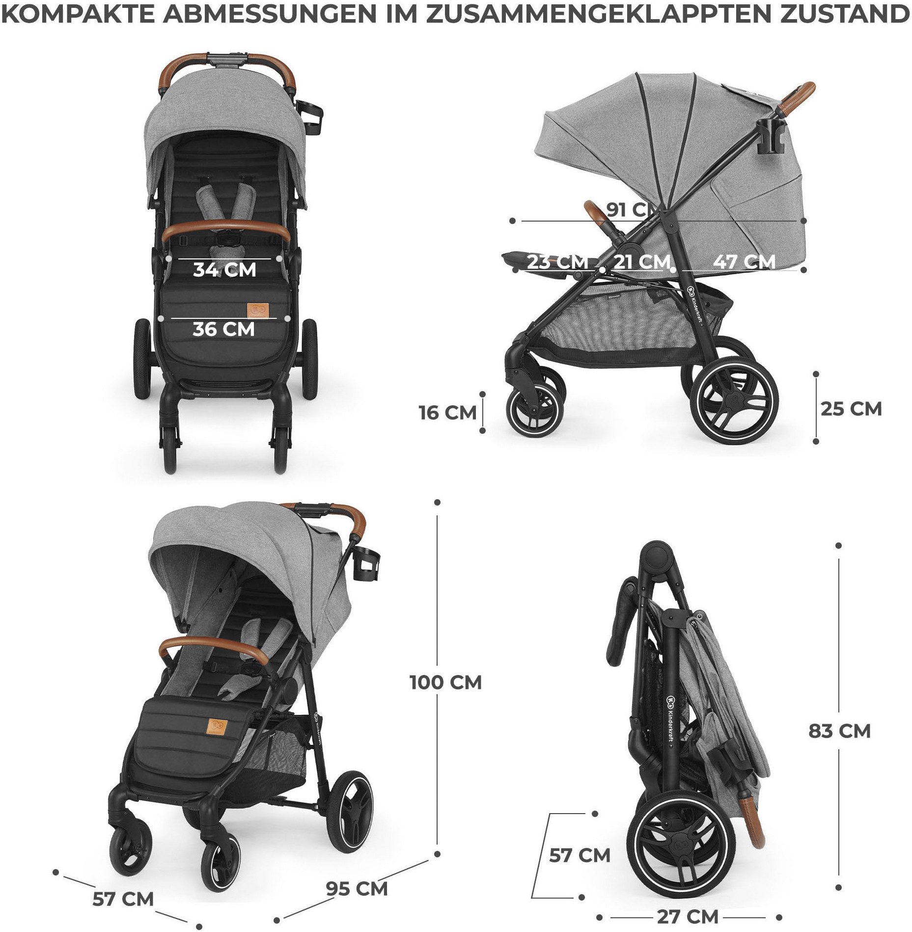 Kinderkraft GRANDE PLUS children's buggy