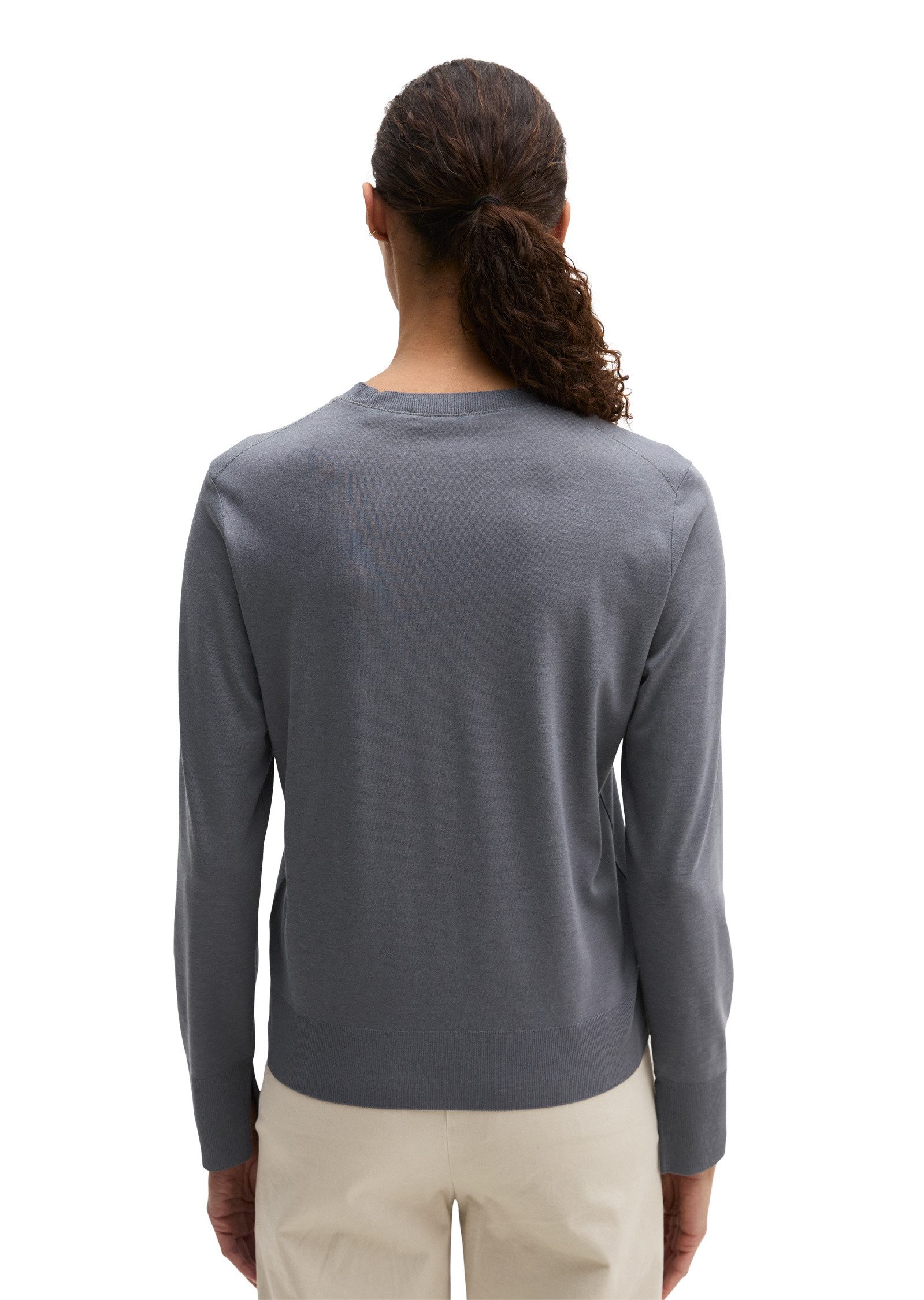 Marc O'Polo Langarmshirt aus TENCEL™ Lyocell-Baumwolle-Mix
