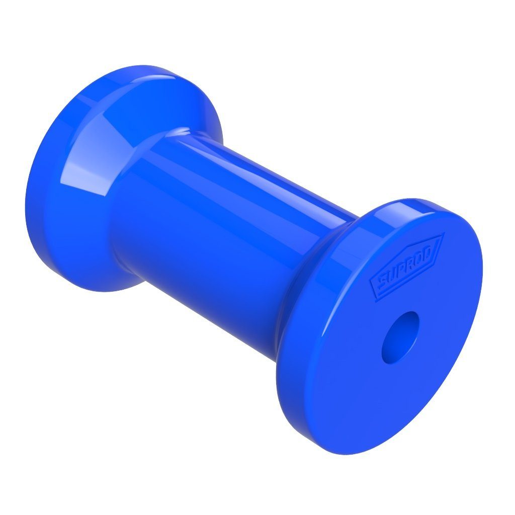 Auffahrrampe Polyurethan Sliprolle Kielrolle Bugrolle spulenförmig PU, 125 mm