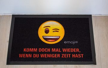 Fußmatte emoji- Türmatte Komm doch mal wieder! 60x40 cm, Rockbites, Rechteckig, Höhe: 3 mm