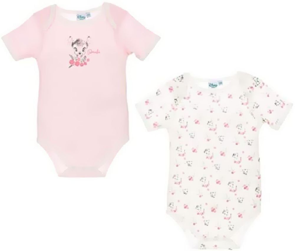 Disney Baby Strampler Bambi Doppelpack 2 Baby Strampler Mädchen 6 12 18 24 Monate
