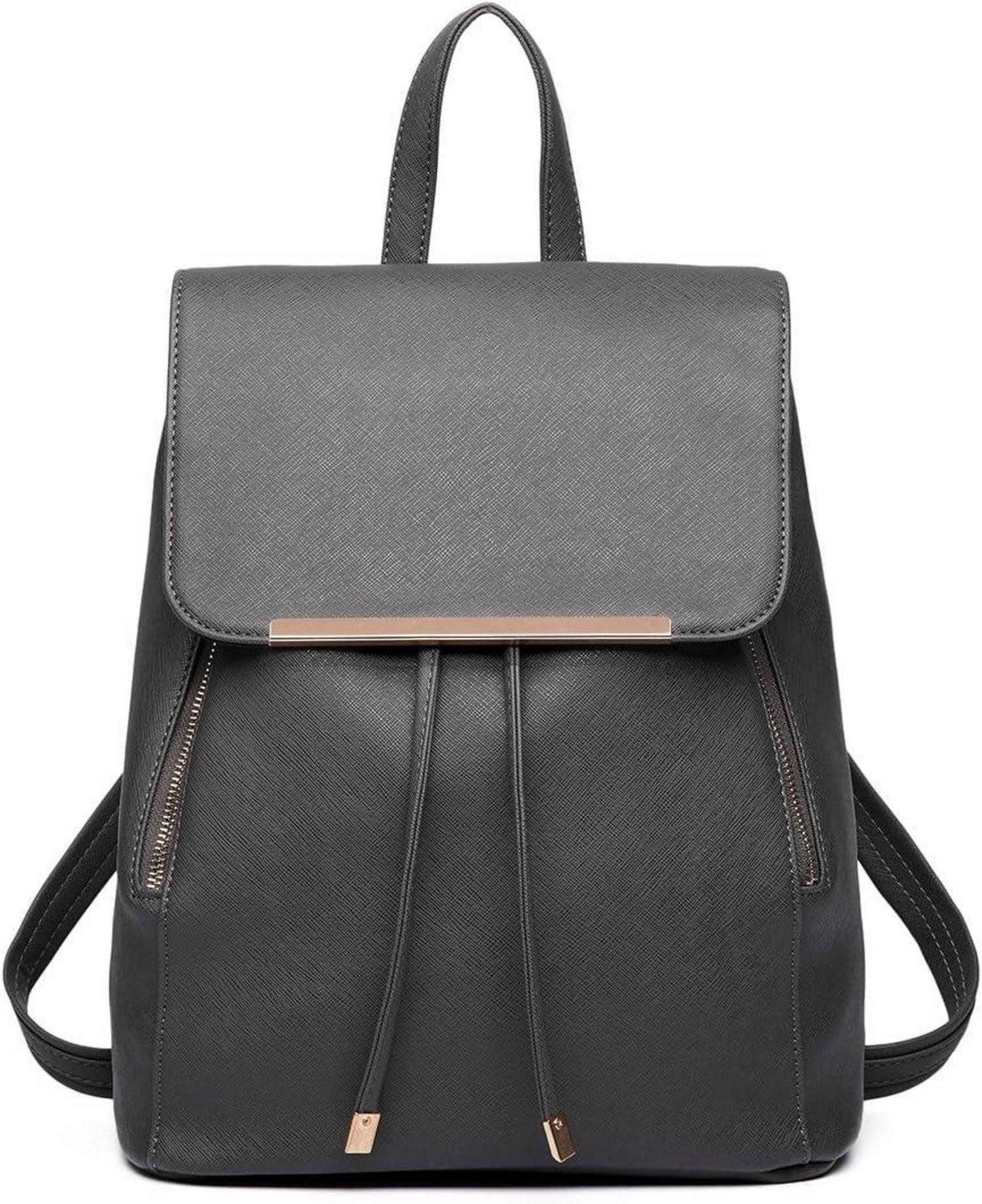 LuxusKollektion Cityrucksack Damen Elegant Rolltop Rucksack Tunnelzugdesign Kunstleder Cityrucksack