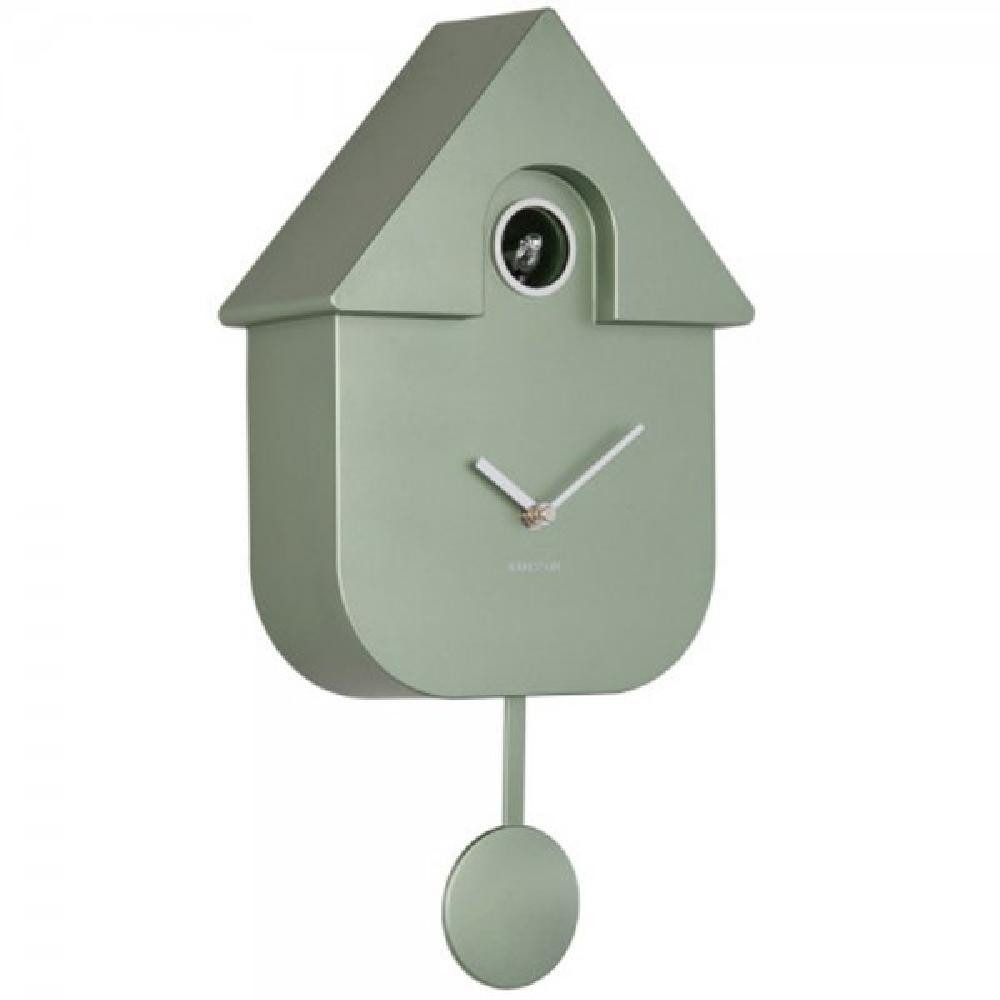 Karlsson Uhr Kuckucksuhr Wall Clock Modern Cuckoo Metallic Jungle Green (41cm)