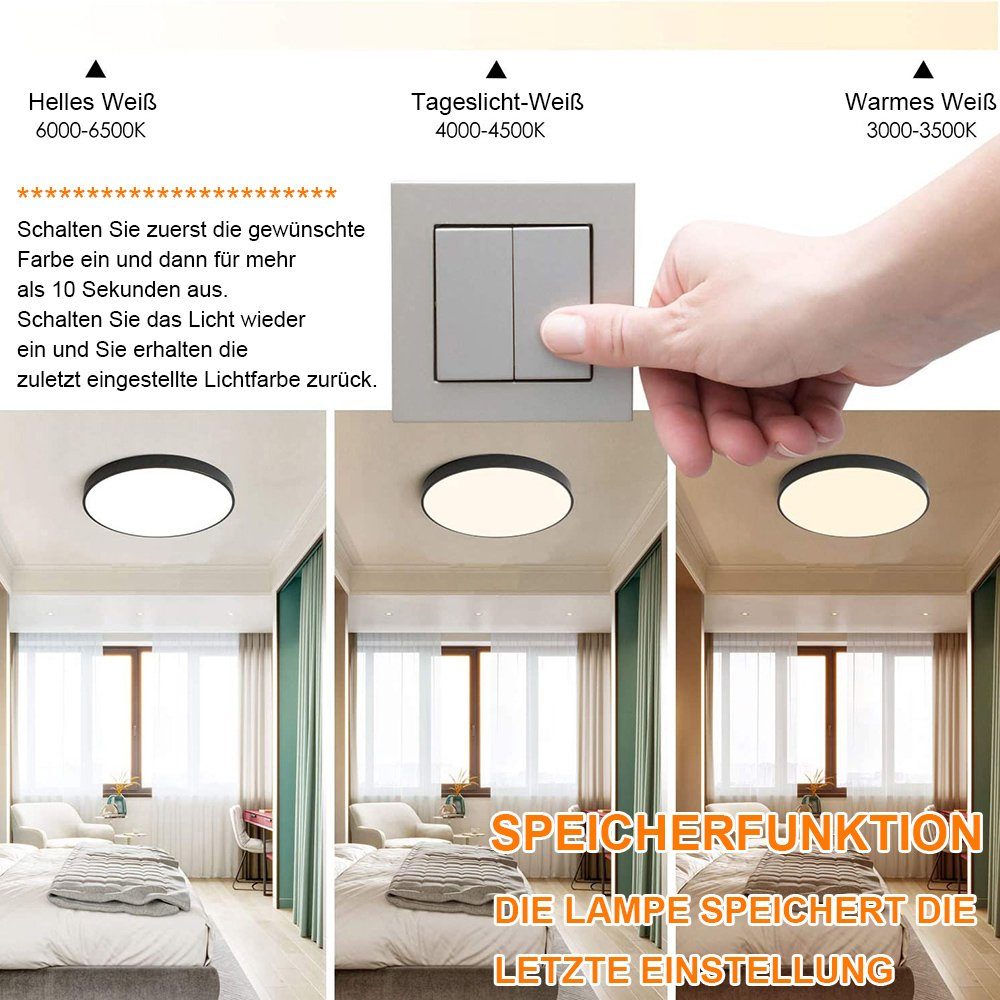 Sunicol Deckenleuchten Rund Panel Ultraflach LED Deckenleuchte, 24W-48W, Wo günstig online kaufen