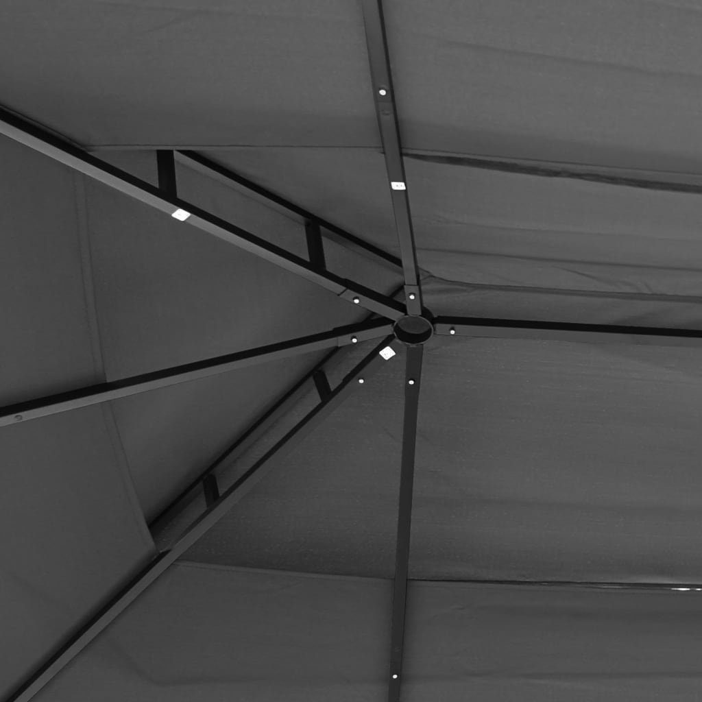 Anthrazit vidaXL Partyzelt Pavillon Dach mit 400x300x270 cm Stahl