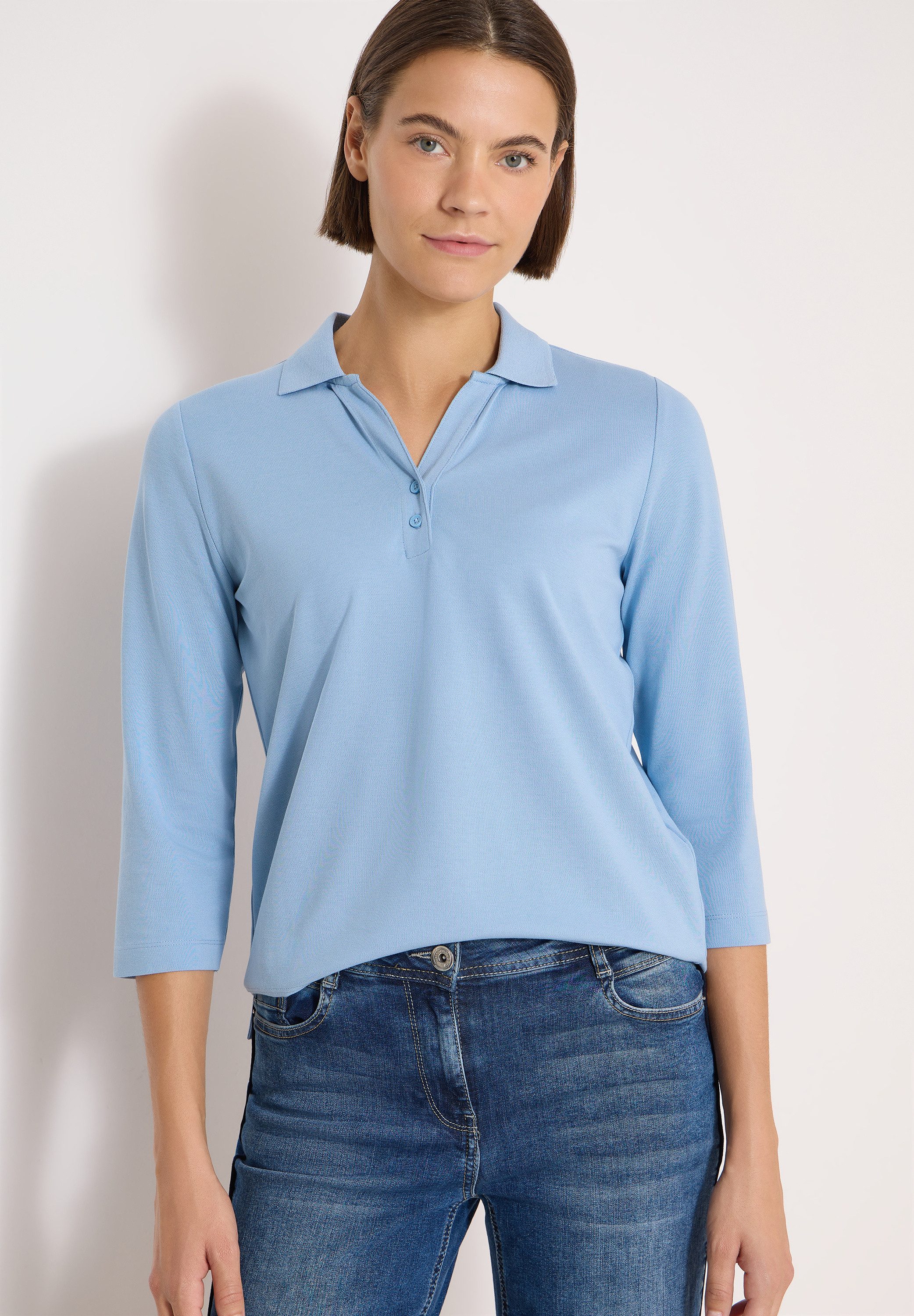 CECIL Poloshirt mit 3/4 Ärmeln