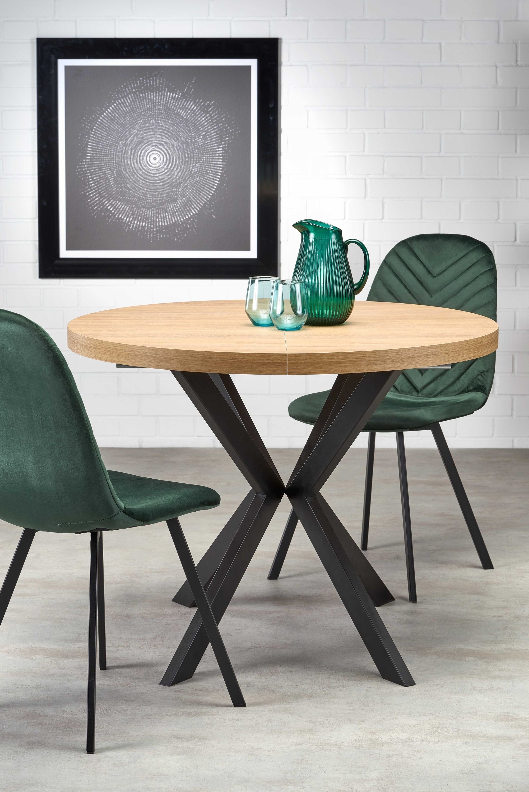 IDMarket Esstisch Detroit Rund 80cm - Industriedesign Für 4 Personen