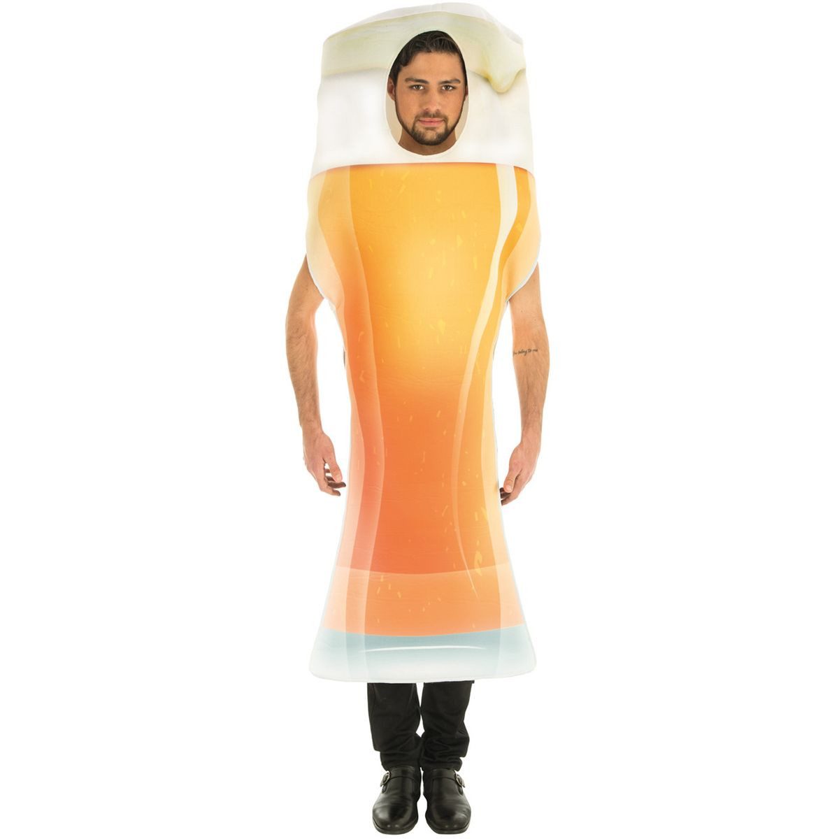 CHAKS Lebensmittel-Kostüm Bierglas für Erwachsene Tunika Bier Verkleidung