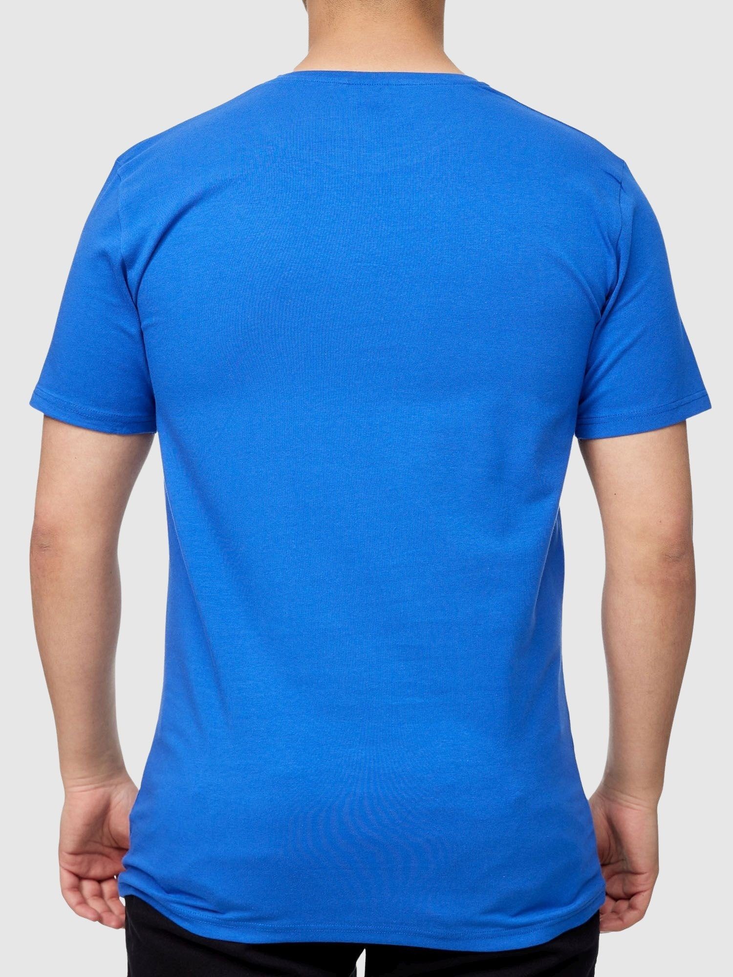 Kayna Kayna Männer T Royal T-Shirt T-Shirt (Shirt Shirt Kurzarmshirt Blau Polo John John 1-tlg) Freizeit Tee, für Casual Fitness Poloshirt Polo Tee Herren Tshirt