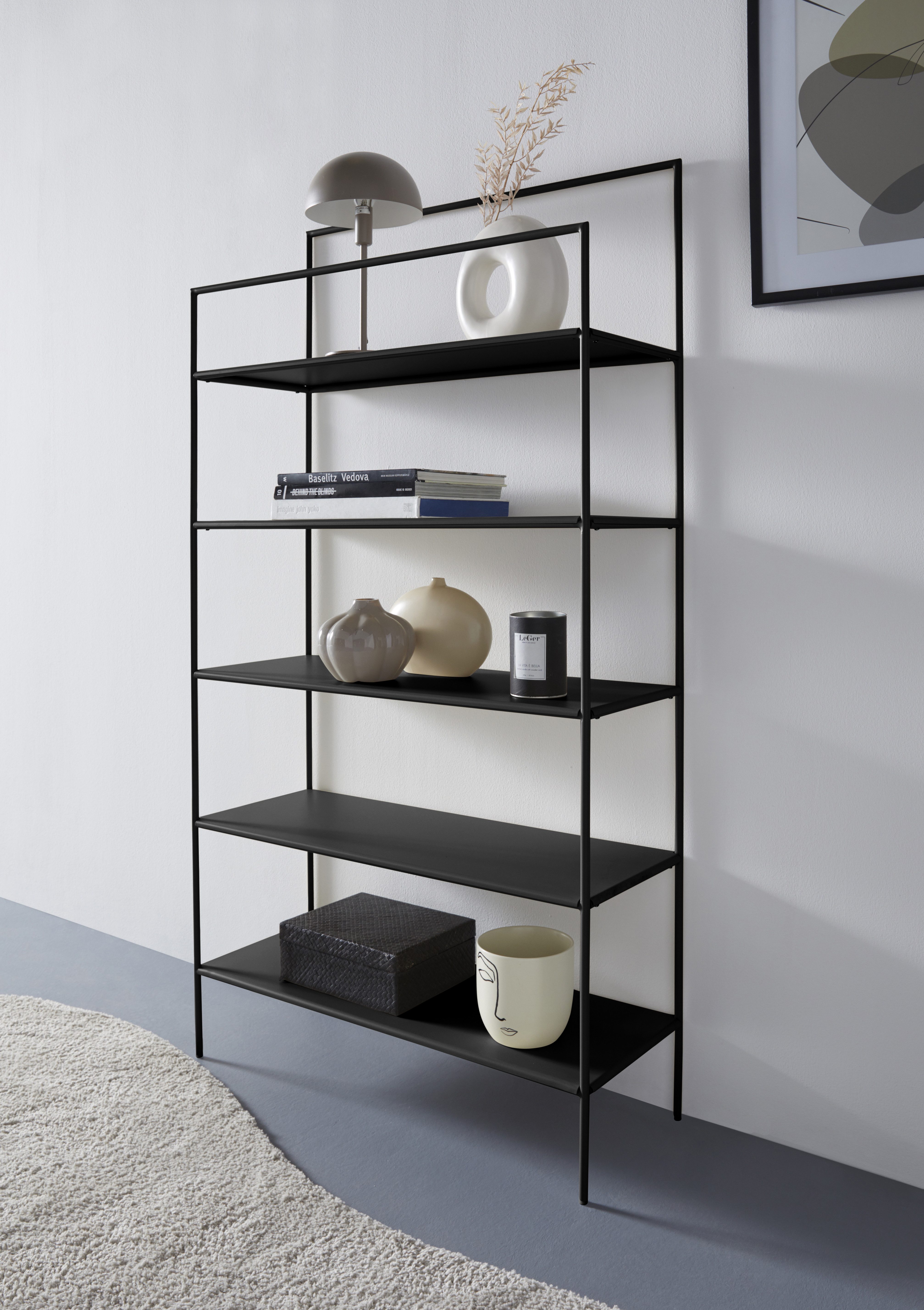 LeGer Home by Lena Gercke Mehrzweckregal Alimo, minimalistisches Design, Metallgestell, 4 Ablageflächen, Breite 80 cm