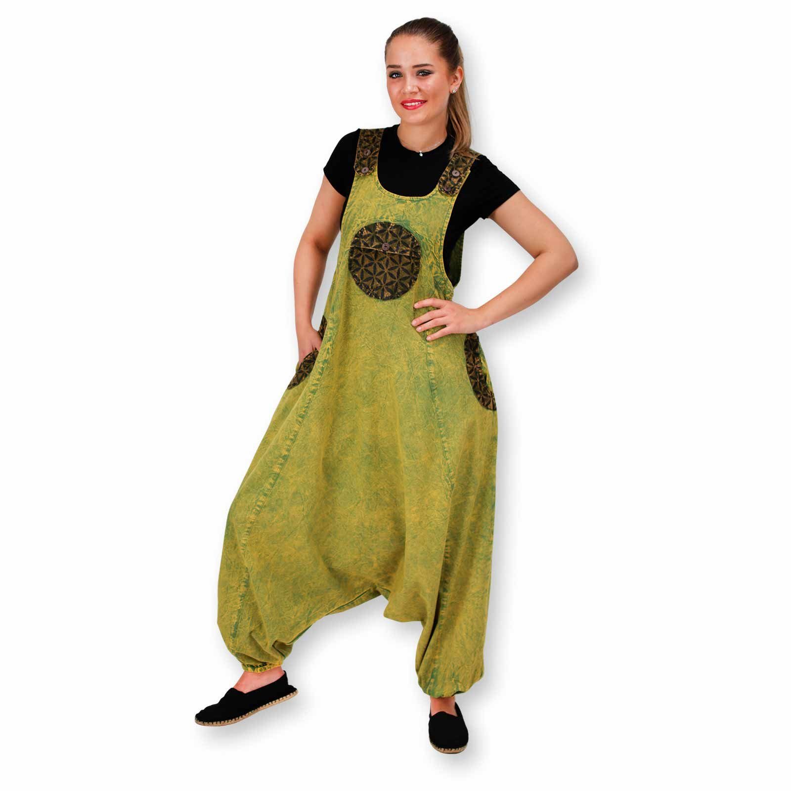 Hippie Latzhose Damen - Boho Overall 70er Style Aus Baumwolle