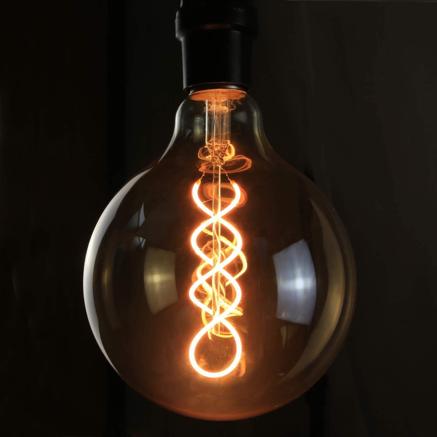 ZMH LED-Leuchtmittel LED Lampe E27 Glühbirne: G95/G125 Vintage Edison Leuchtmittel 4W, E27, 1 St., 2200k, Retro Filament Birnen Bulb Energiesparlampe für Haus – Bild 5 von 5