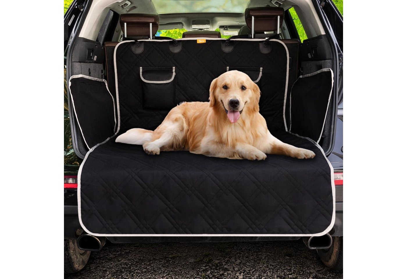 LuxusKollektion Tier-Kofferraumschutzdecke Kofferraumschutz Hund Ladekantenschutz Seitenschutz 208 x 138cm