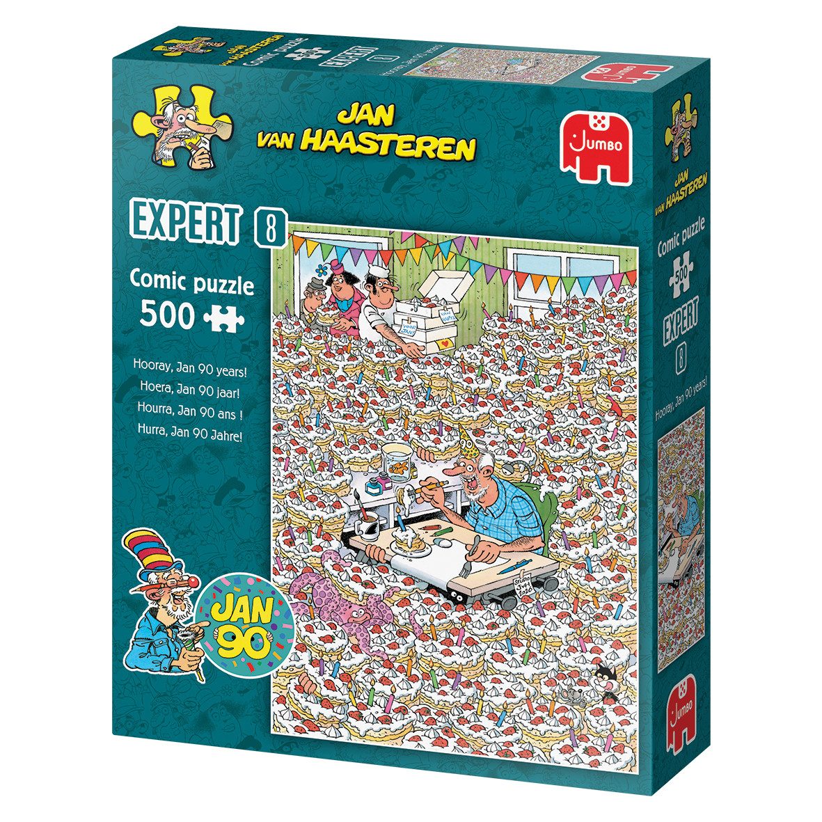 Jan van Haasteren Puzzle Jan van Haasteren Expert 8 - Hurra, Jan 90 Jahre! Puzzle 500 Teile, 500 Puzzleteile