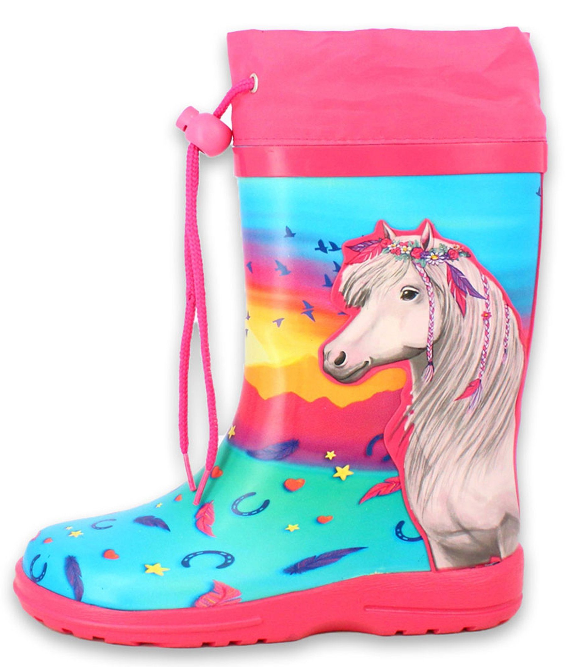 Beck Gummistiefel Sunrise Gummistiefel (wasserdichter, schmaler Stiefel, für trockene Füße bei Regen und Matschwetter) herausnehmbare Innensohle, weicher flexibler Naturkautschuk