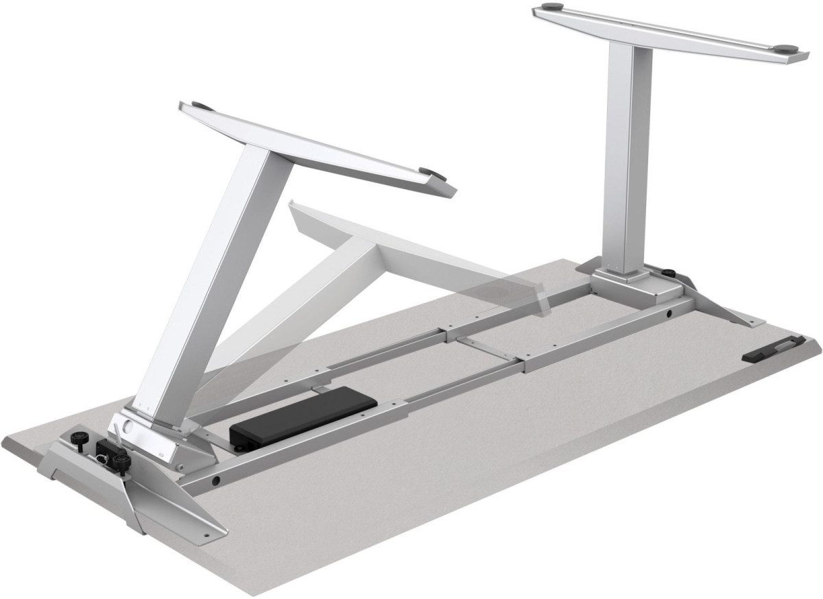 FELLOWES Schreibtisch Tischplatte Levado 180x80cm hellgrau