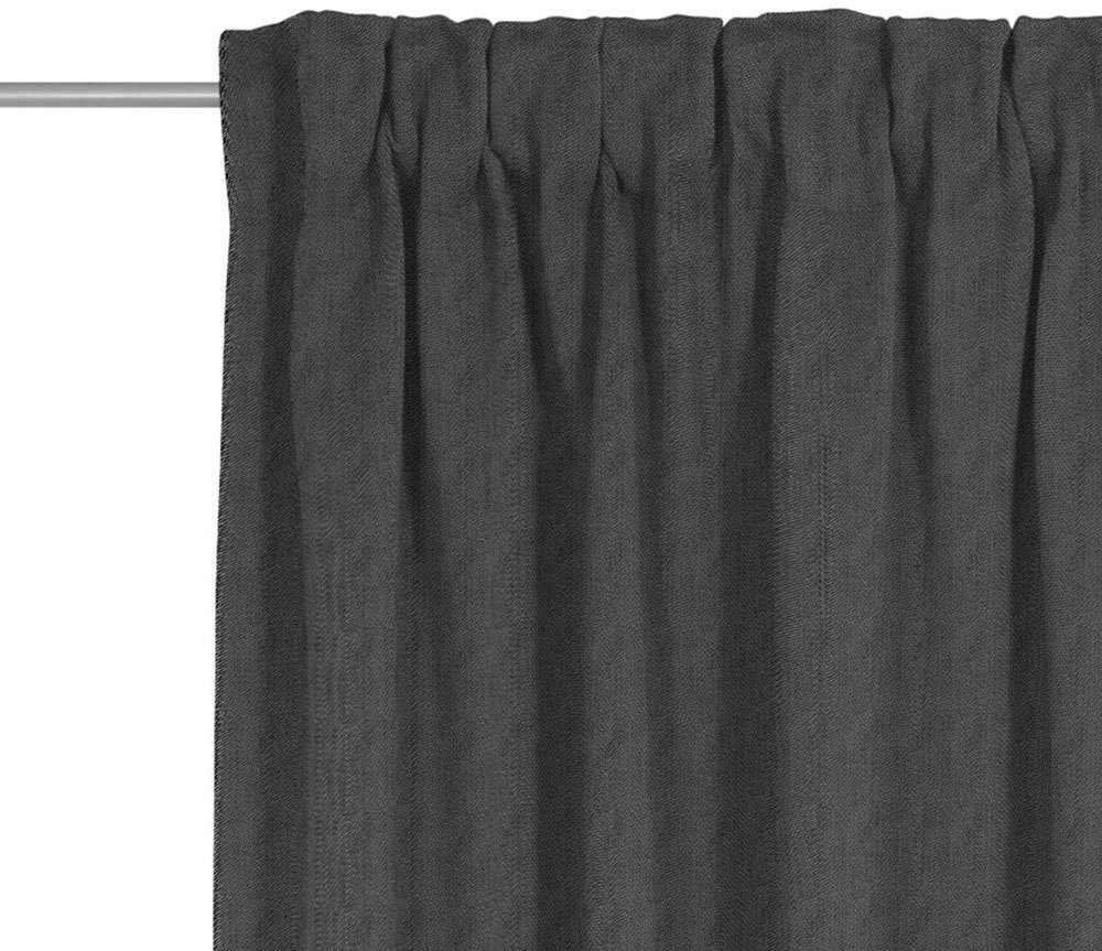 Vorhang Uni Collection, Adam, Bio-Baumwolle Multifunktionsband nachhaltig St), aus blickdicht, Jacquard, schwarz/beige (1