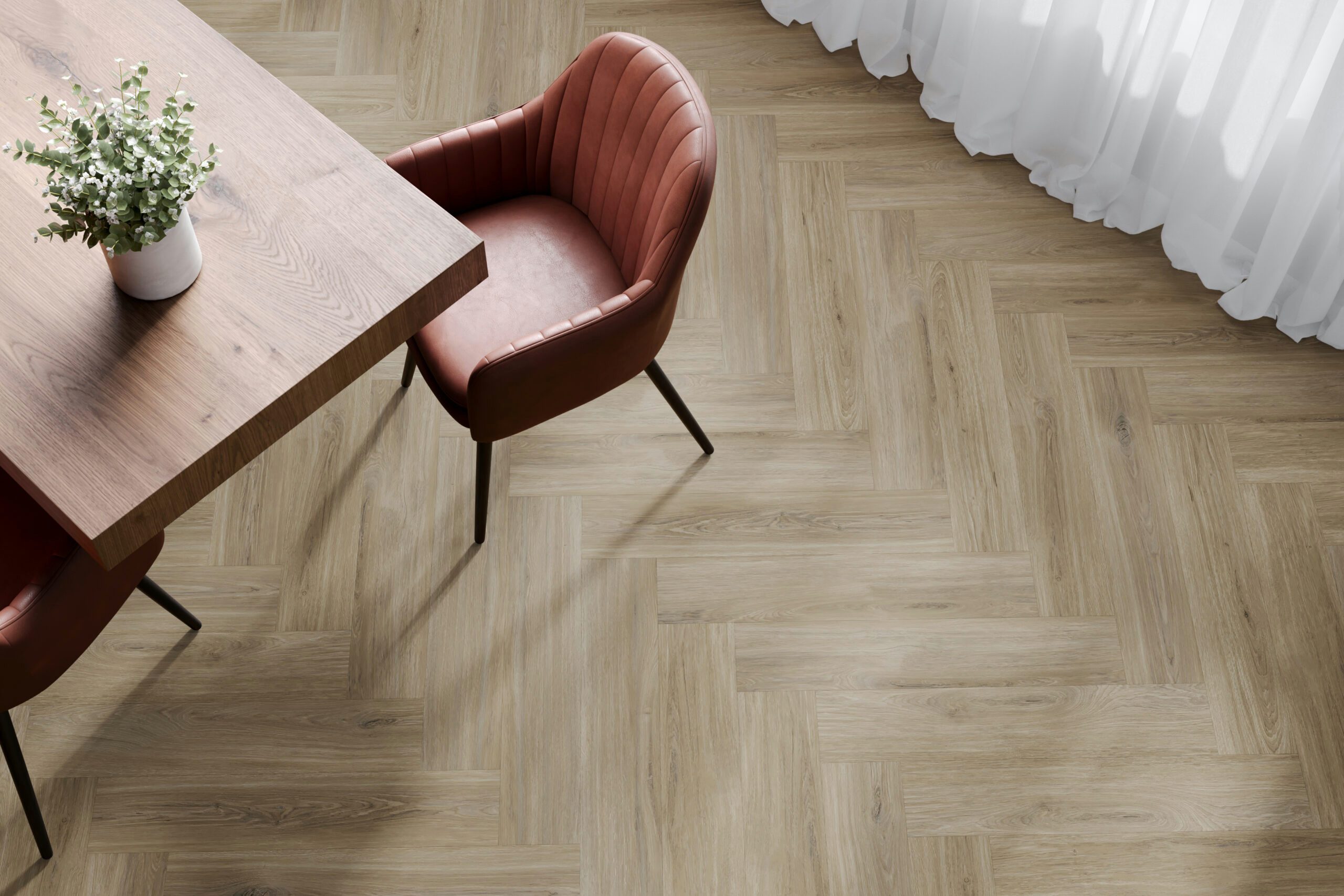 FALQUON GmbH Vinylboden The Floor Herringbone 740x148x6mm- Made in Germany - Click-Vinylboden, Fischgrät, inkl. Trittschalldämmung, Packung, In 1 Packung: 16 Paneele - 1,75m², 1 Packung: 16 Paneele - 1,75 m²
