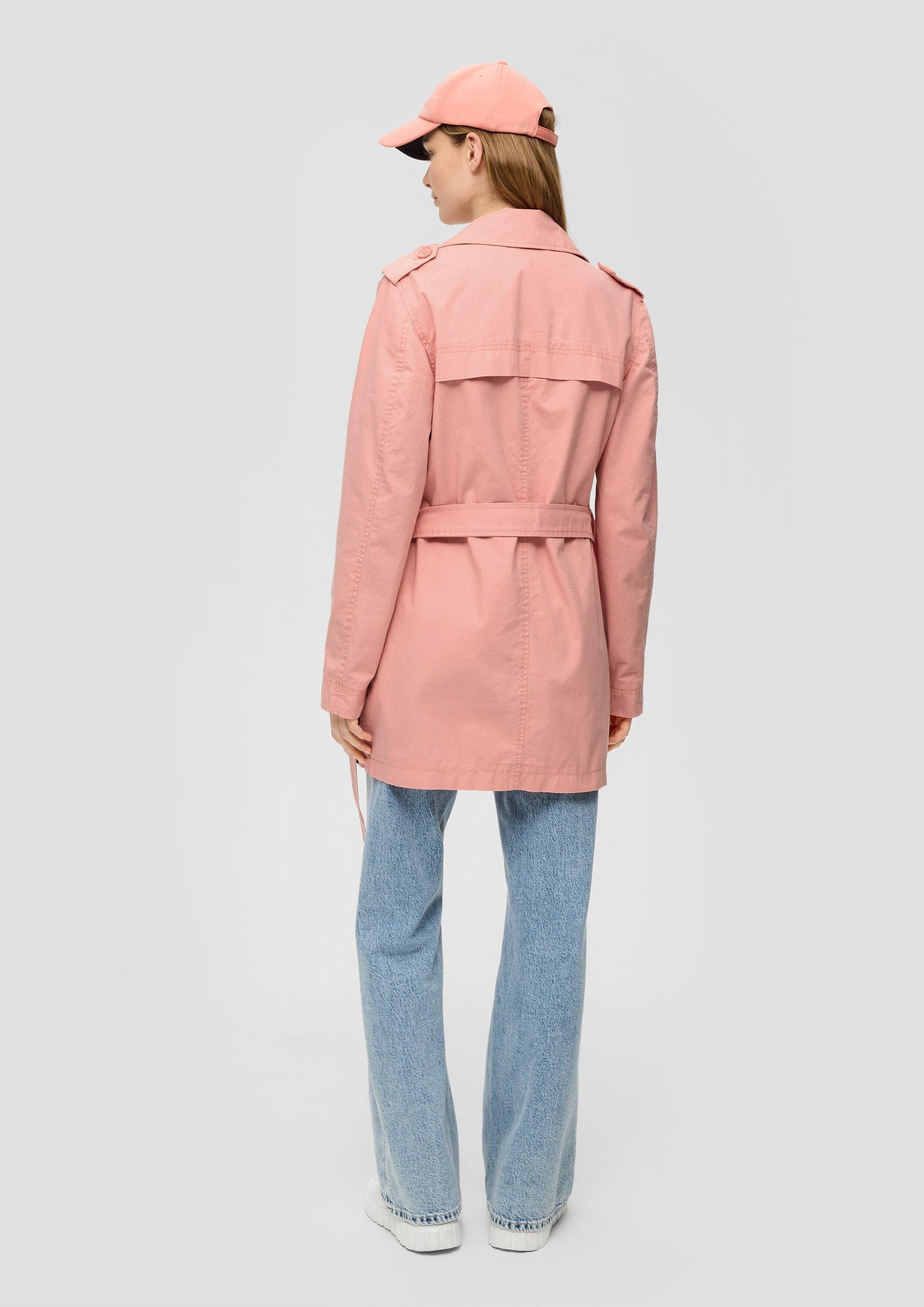 QS Trenchcoat Outdoor-Jacke Trenchcoat mit Bindegürtel
