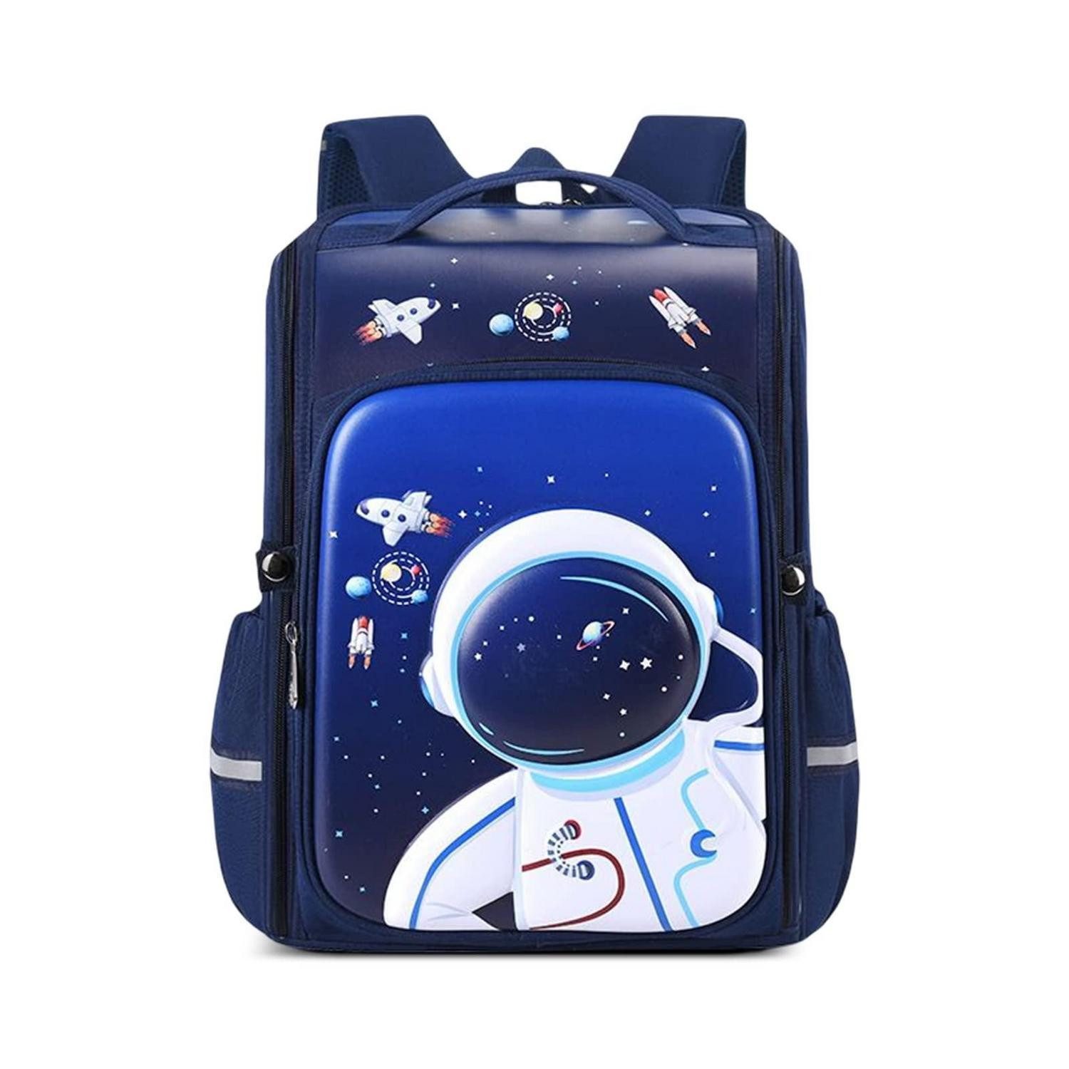 LuxusKollektion Schulranzen Schulrucksack Jungen Mädchen Blau Astronaut Groß