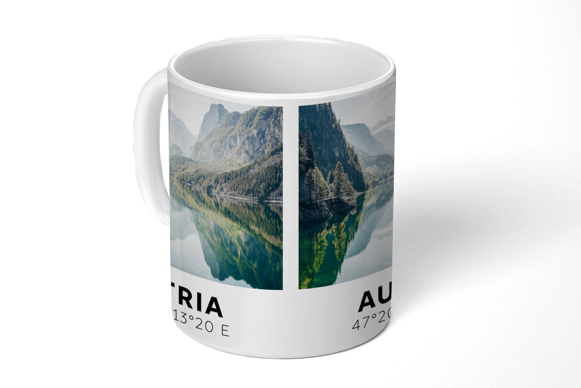 MuchoWow Tasse Österreich - Alpen - Wasser - Berg, Keramik, Kaffeetassen, Teetasse, Becher, Teetasse, Geschenk
