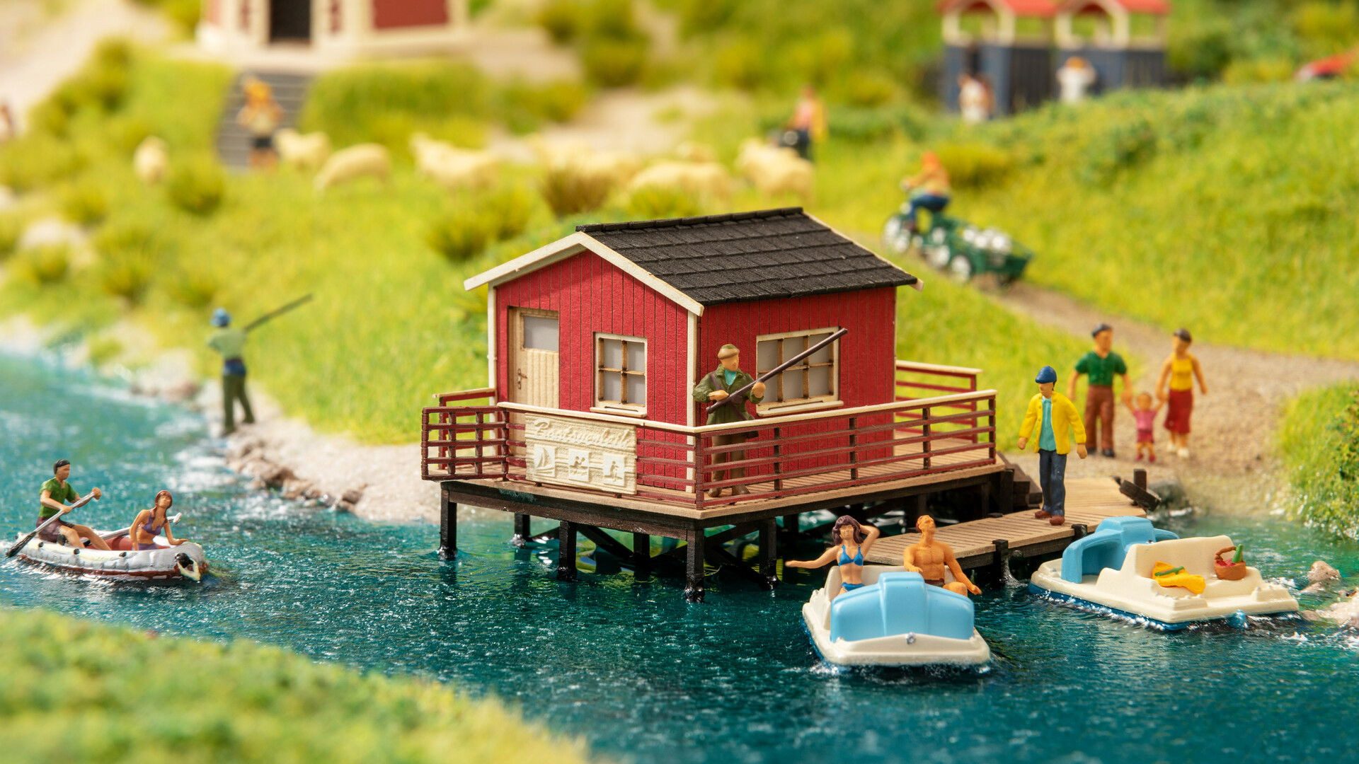 NOCH Модельное железнодорожное здание NOCH® Bootsverleih, Miniatur Bausatz für Modellbau