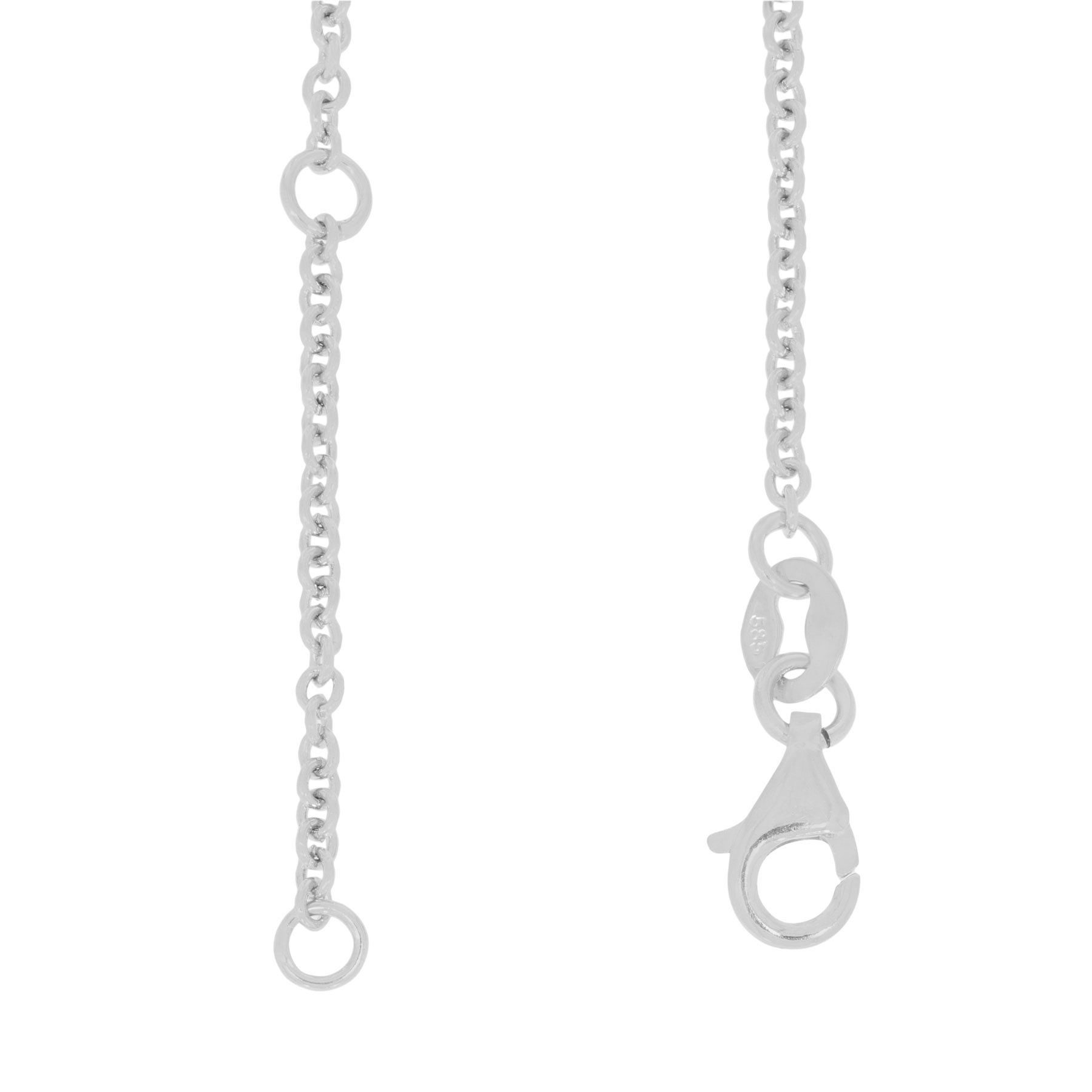 Goldarmband 925er Silber RHD ID-Armband Singapurkette 18 cm