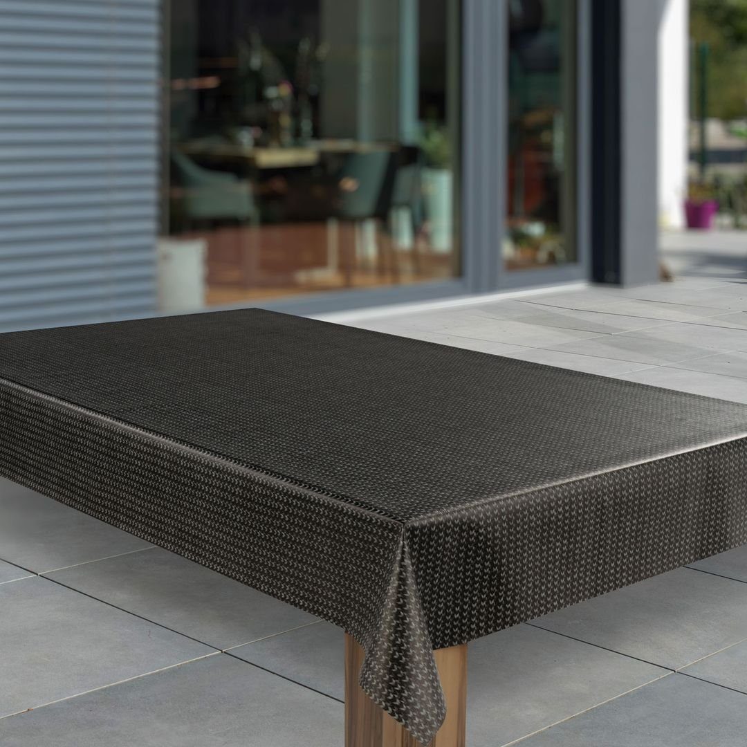 laro Tischdecke Wachstuch-Tischdecken Abwaschbar Carbon Schwarz günstig online kaufen