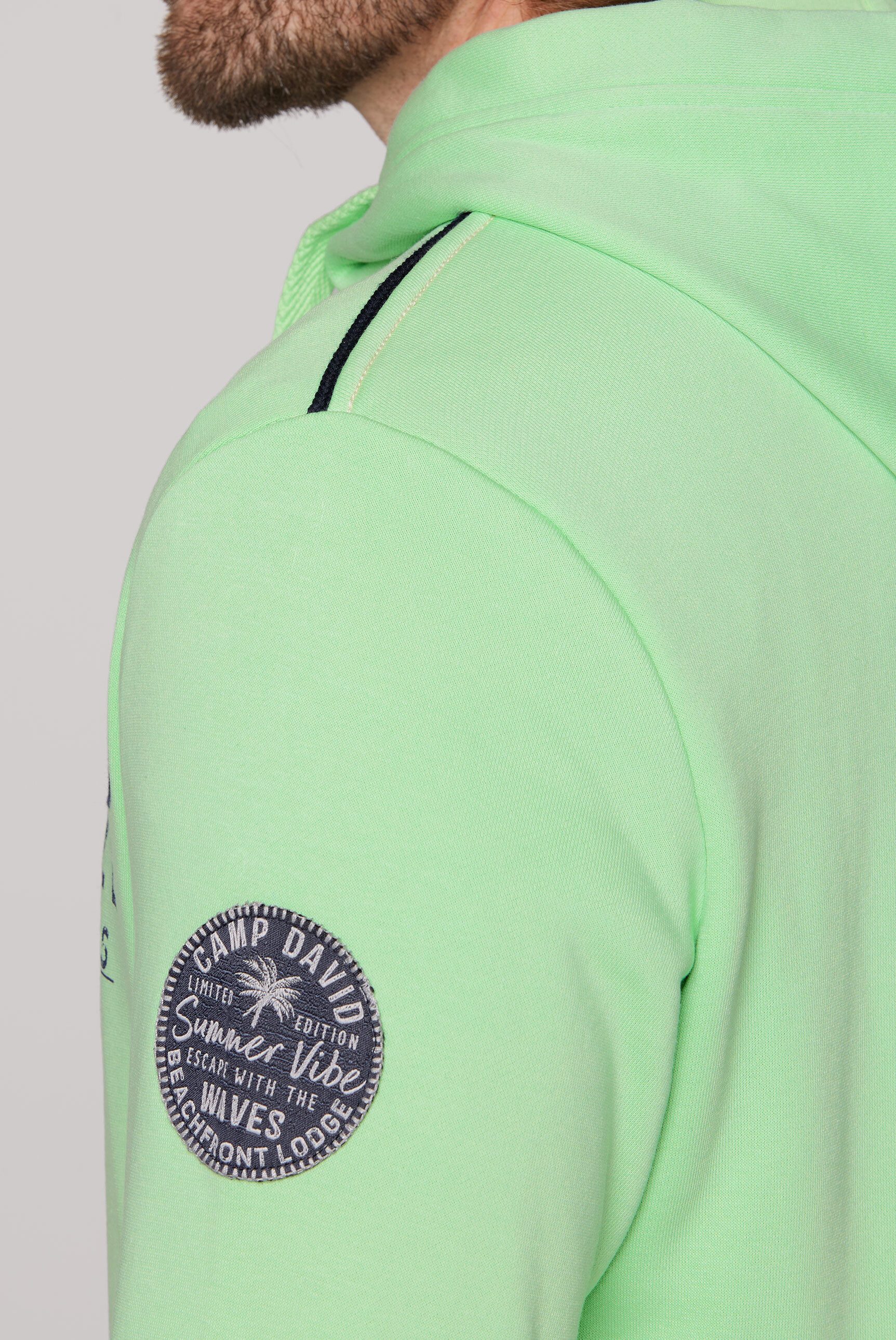 CAMP DAVID Kapuzensweatjacke mit Baumwolle
