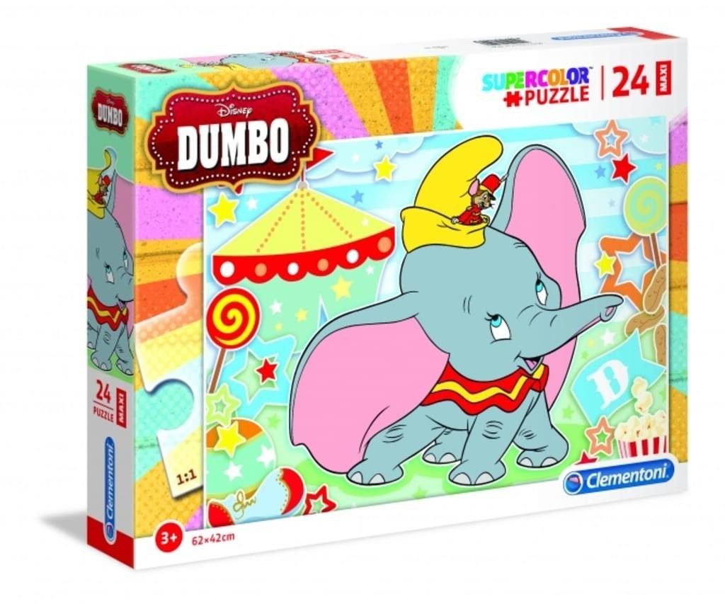 24 28501 Puzzle Puzzleteile Clementoni 24 - Clementoni® Puzzle, Teile, - Dumbo Disney Maxi, -