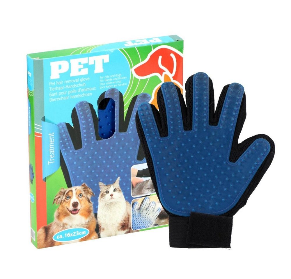Thumbnail - Fellpflegehandschuh Pet Care Tierpfelge Handschuhe Farbe blau, schwarz Material Textil, Si