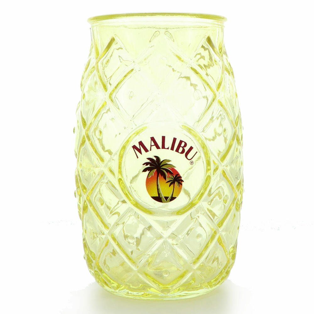 Malibu Cocktailglas Ananasglas Gelb, Glas, Becher in Ananas-Form