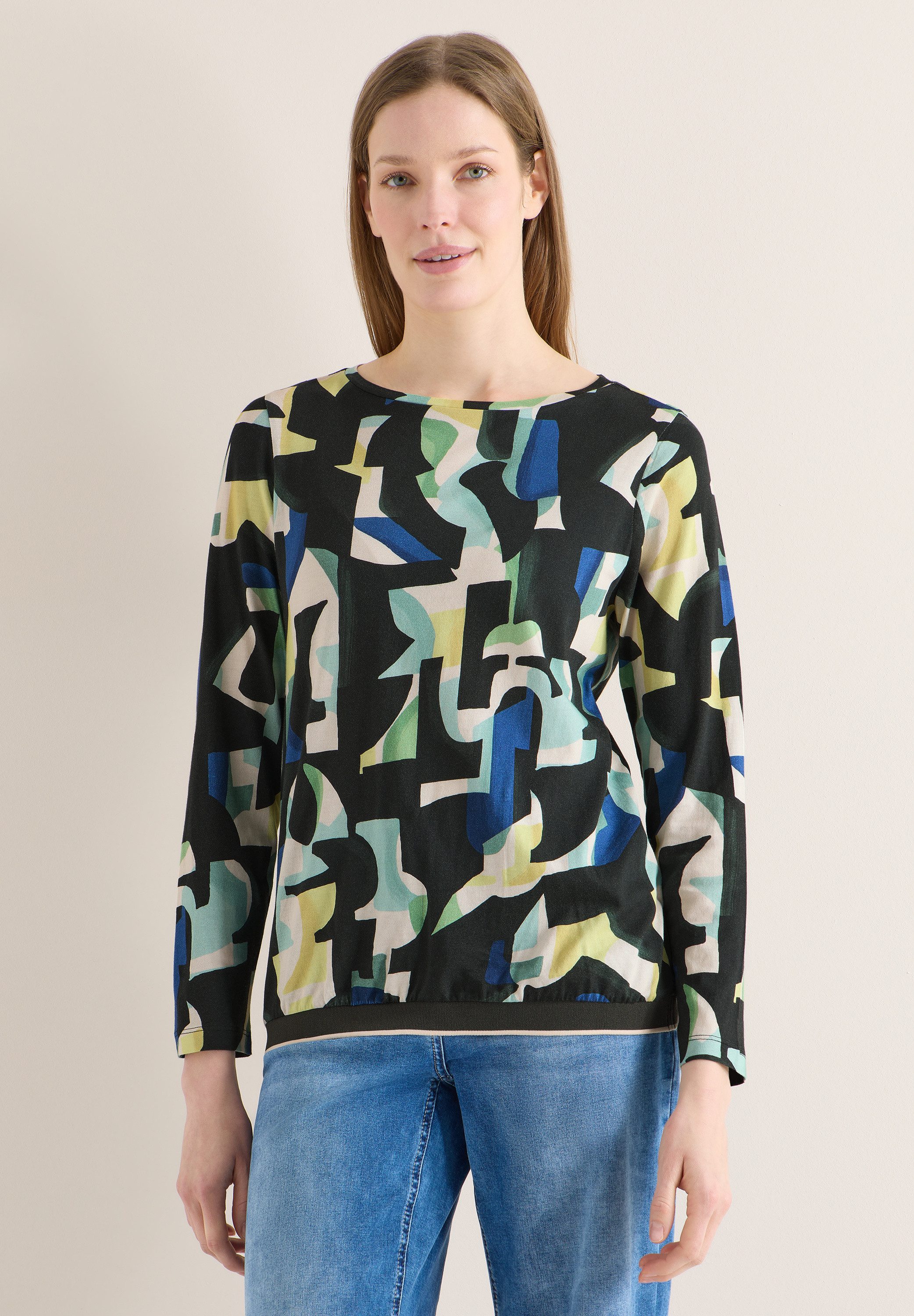 CECIL Langarmshirt mit grafischem Muster günstig online kaufen