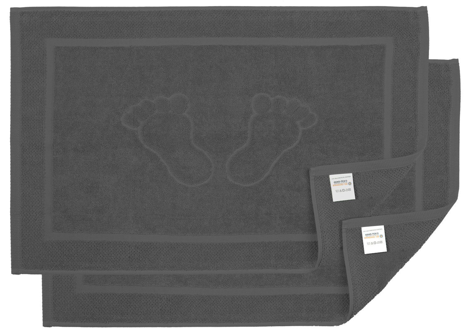 BANANALU Badetücher Badvorleger Badematte 700g/m2 50x70 cm Duschvorleger Duschmatte, Baumwolle (2-St)
