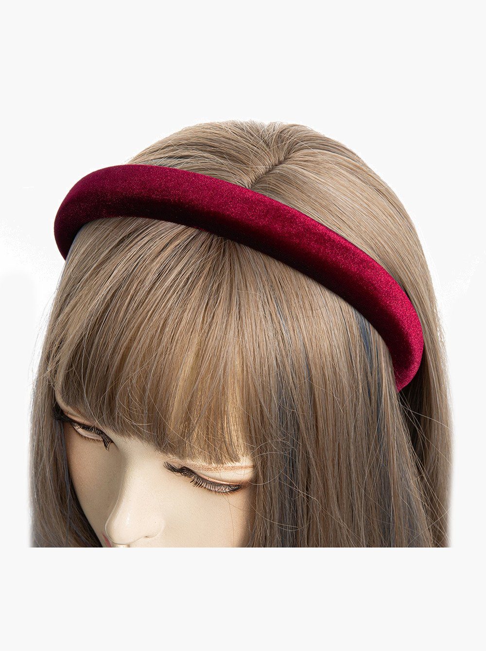 axy Haarreif Gepolsterter Haarreif aus Samt, Wunderschön Vintage Damen Stirnband Haarschmuck Haarreifen