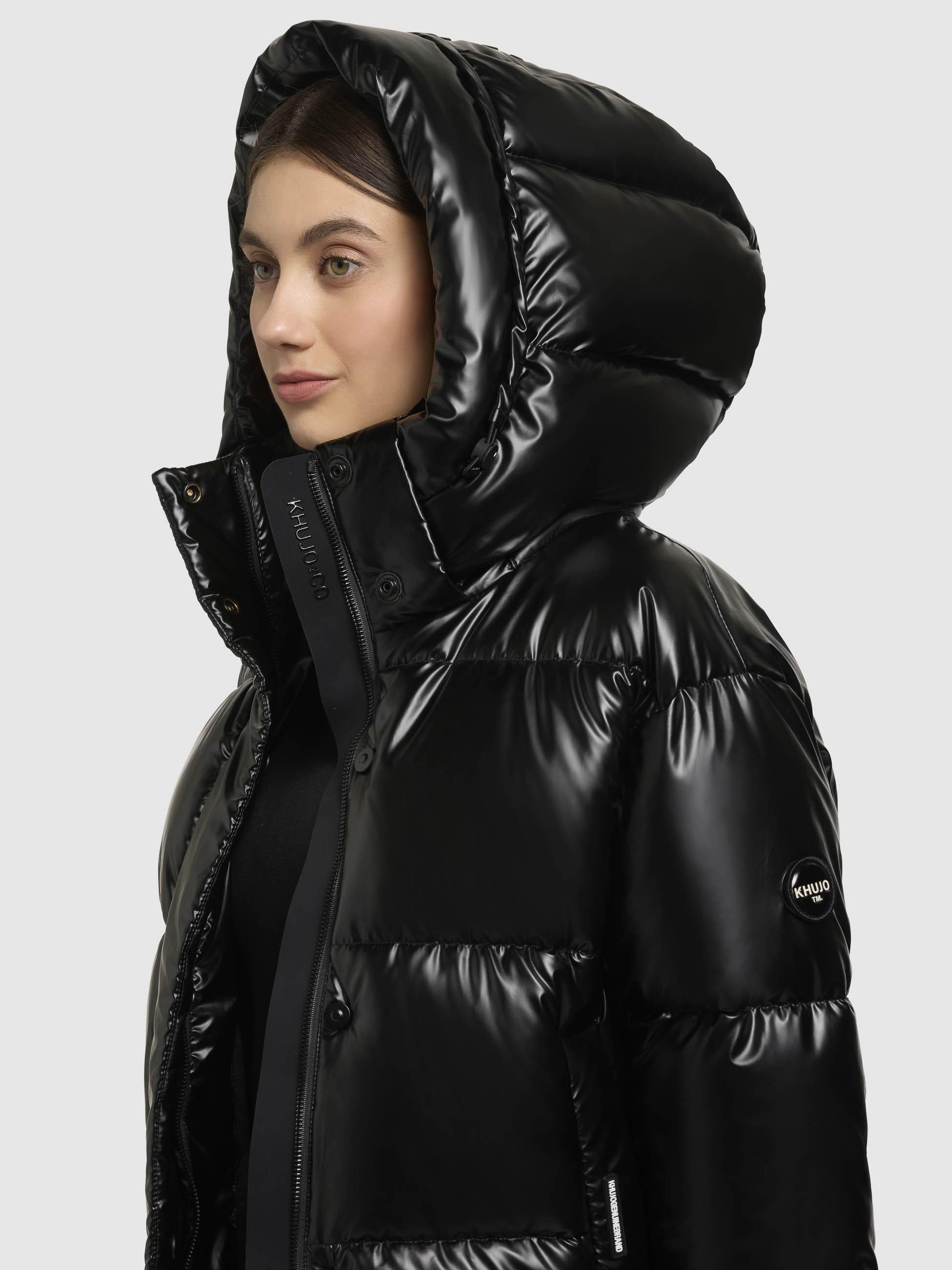 khujo Steppjacke Devina Shiny-YM Glänzende kurze Winterjacke für Damen