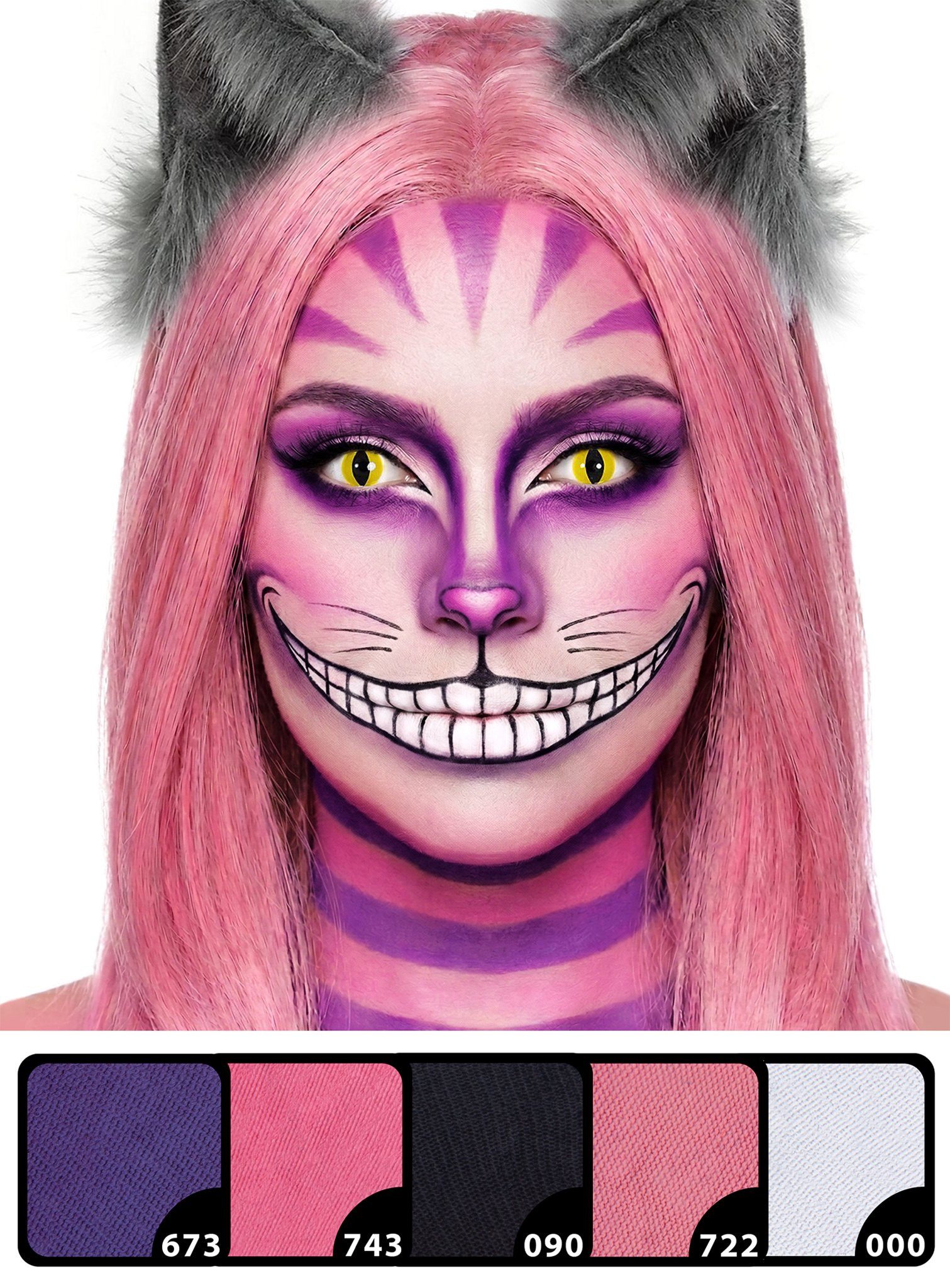 Theaterschminke Make-up Set Grinsekatze