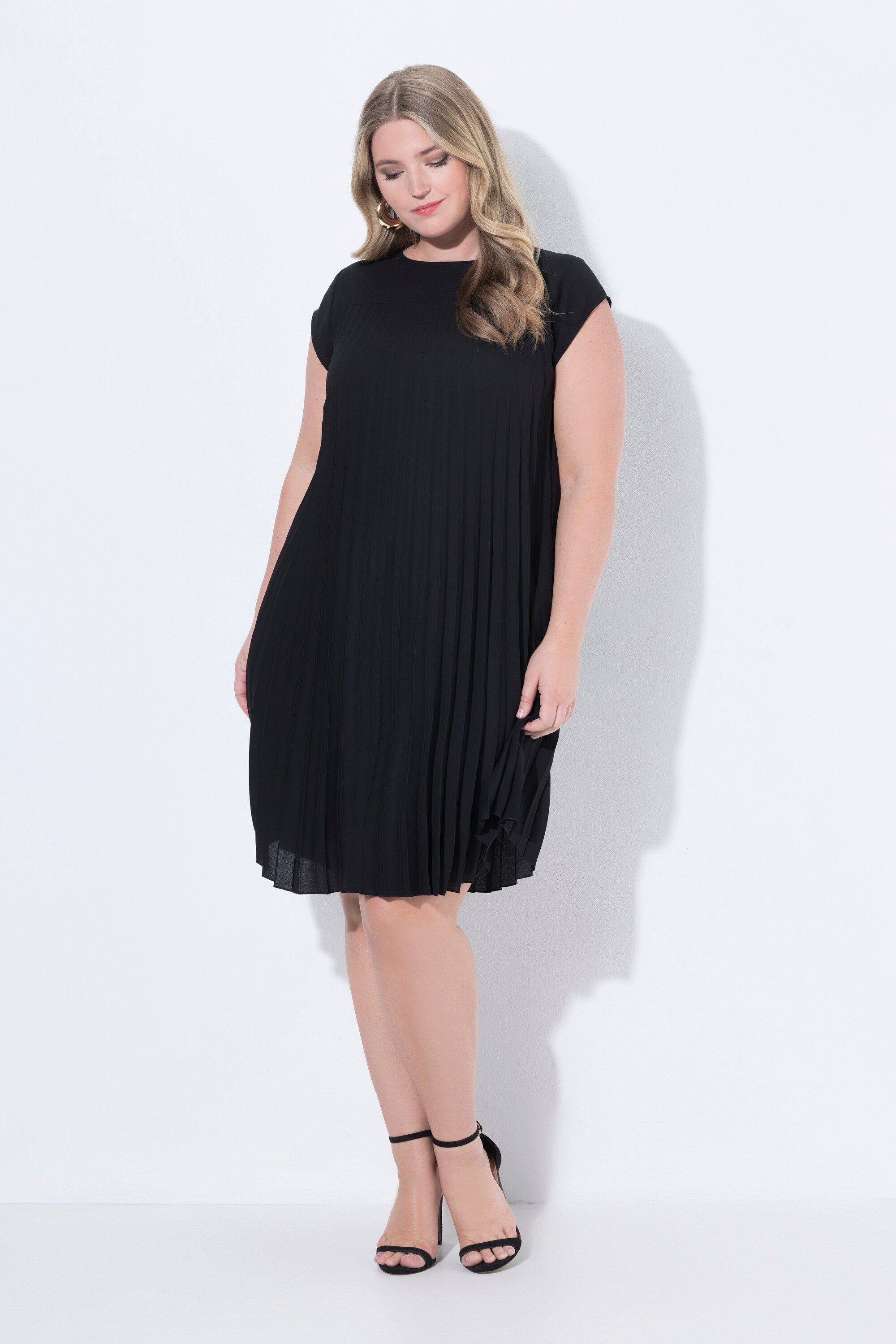 Jerseykleid Plissee-Kleid Plissee-Mix ärmellos