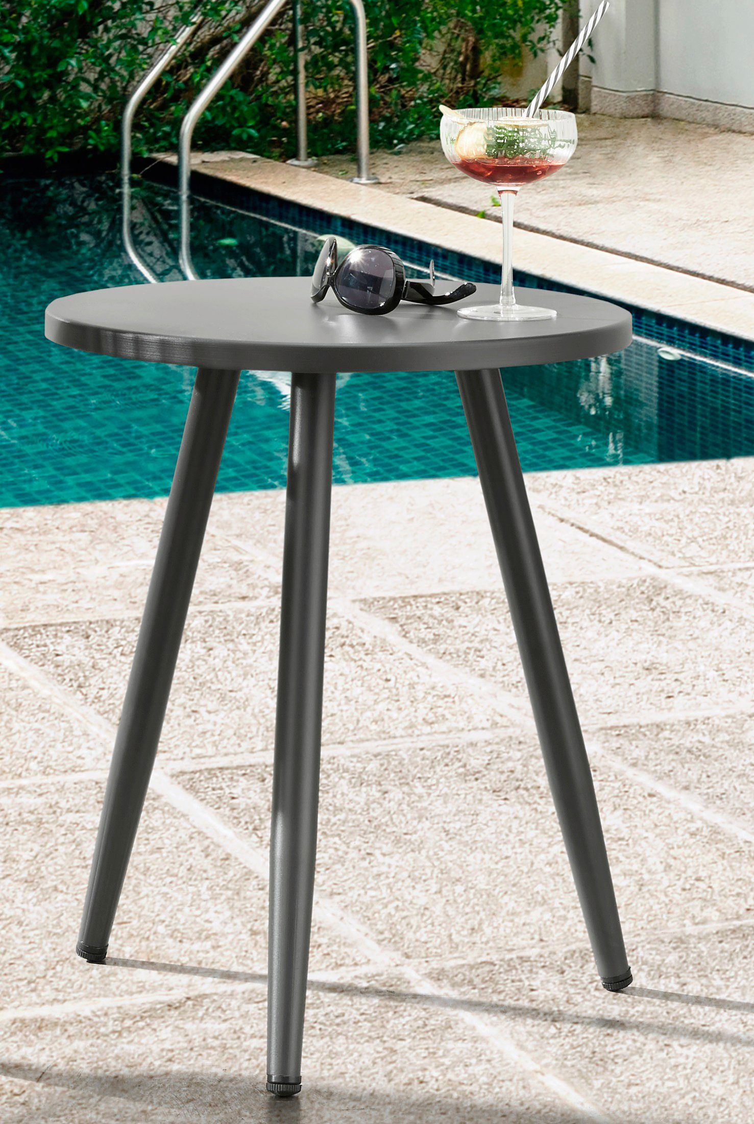 Destiny Balkonset ROM, (7-tlg., 2x Sessel, 1x Beistelltisch, inkl. Auflagen), Aluminium, Rope