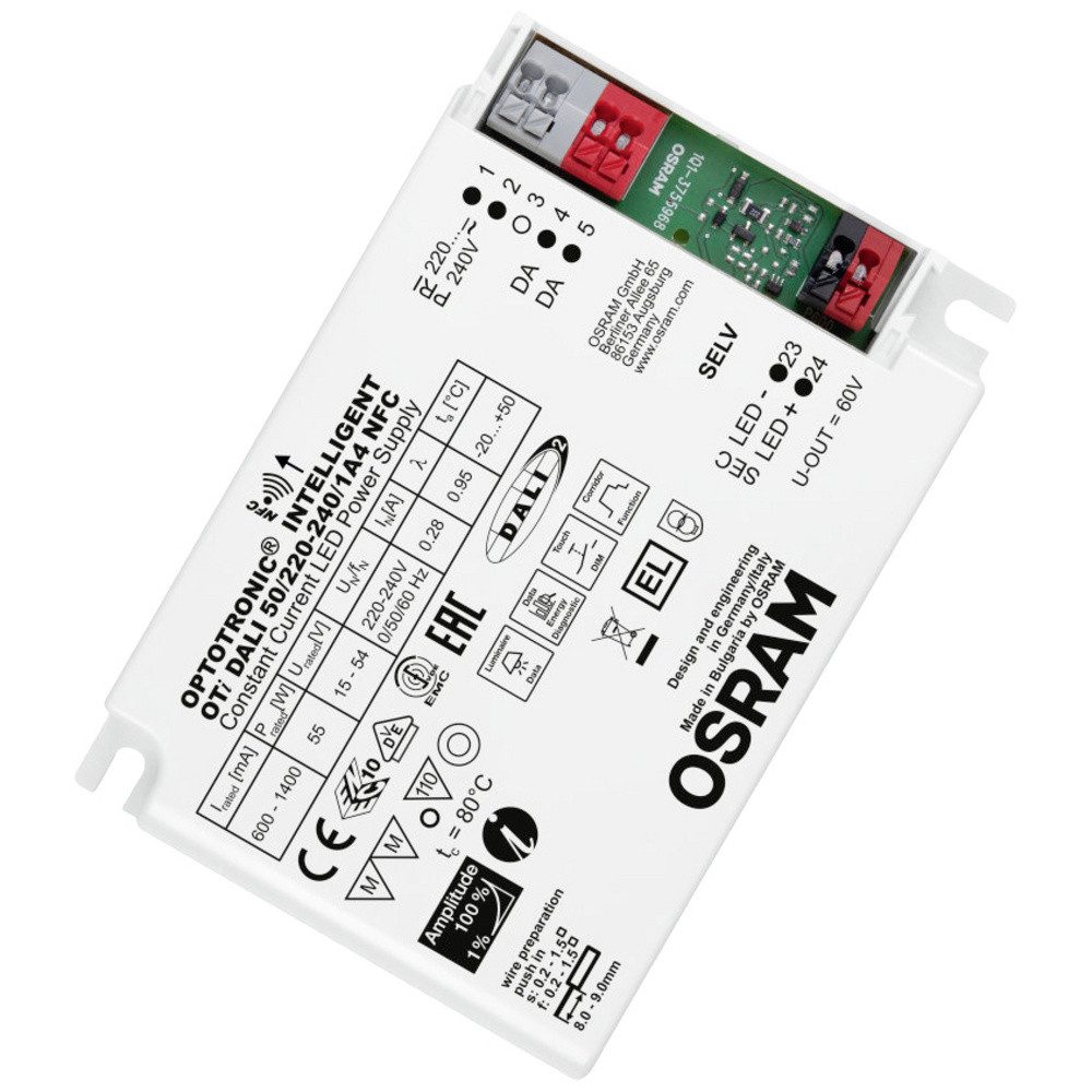 Osram OSRAM HOMELIGHTING OPTOTRONIC DALI NFC LED-Treiber Konstantstrom 55 W LED Trafo