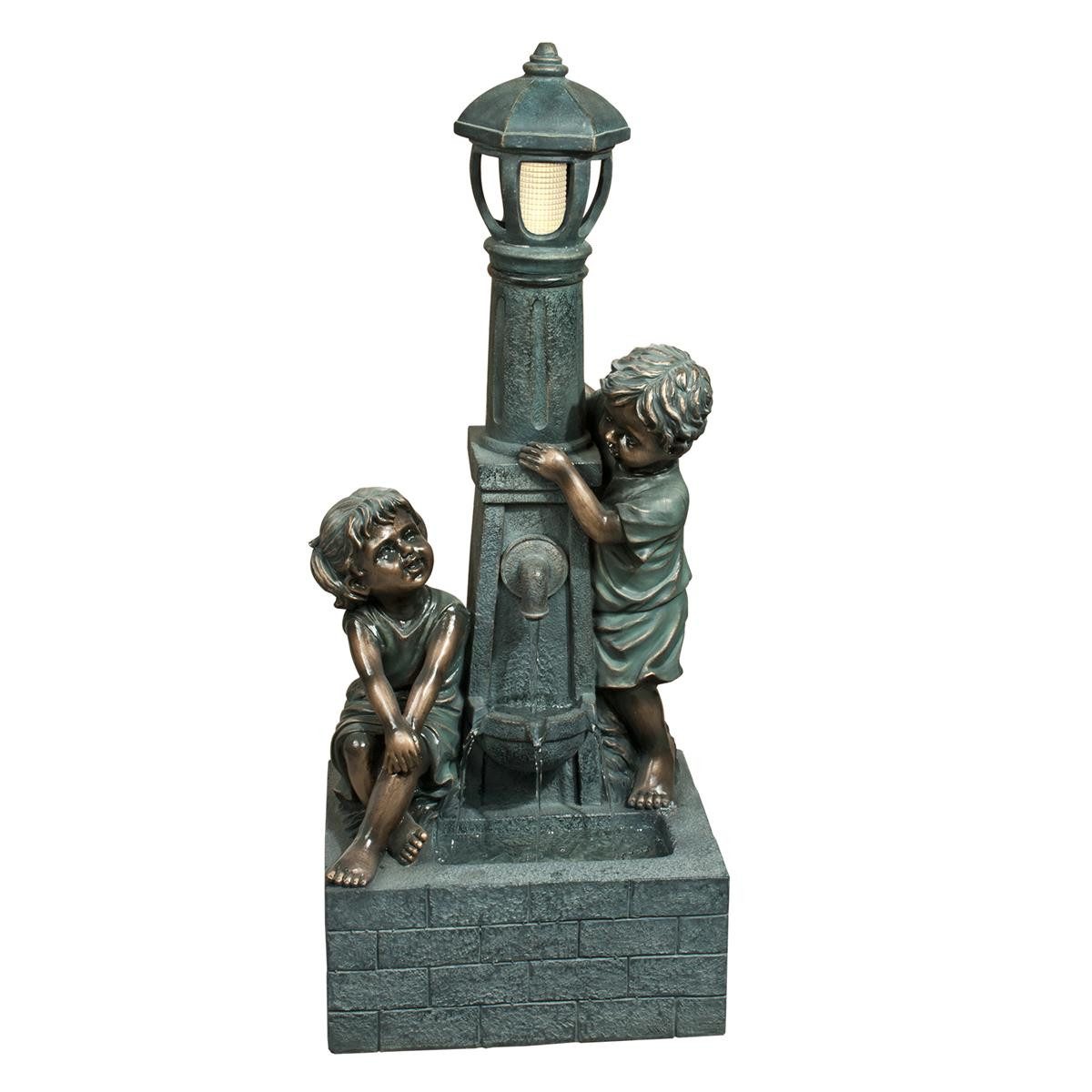 INTERGARDEN Wasserspiel Zimmerbrunnen Innen, Kaskadenbrunnen Außen, Gartenbrunnen 78cm, 36.5 cm Breite