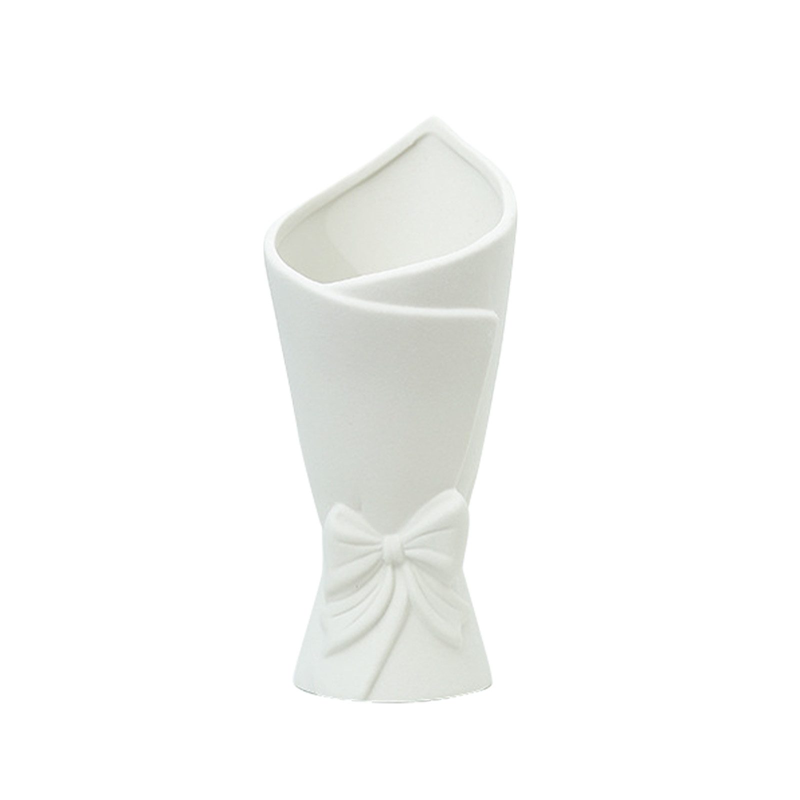 TWSOUL Dekovase Keramische Vase, Weiß, Wohnzimmer Dekoration, 22 x 9,5 CM, günstig online kaufen