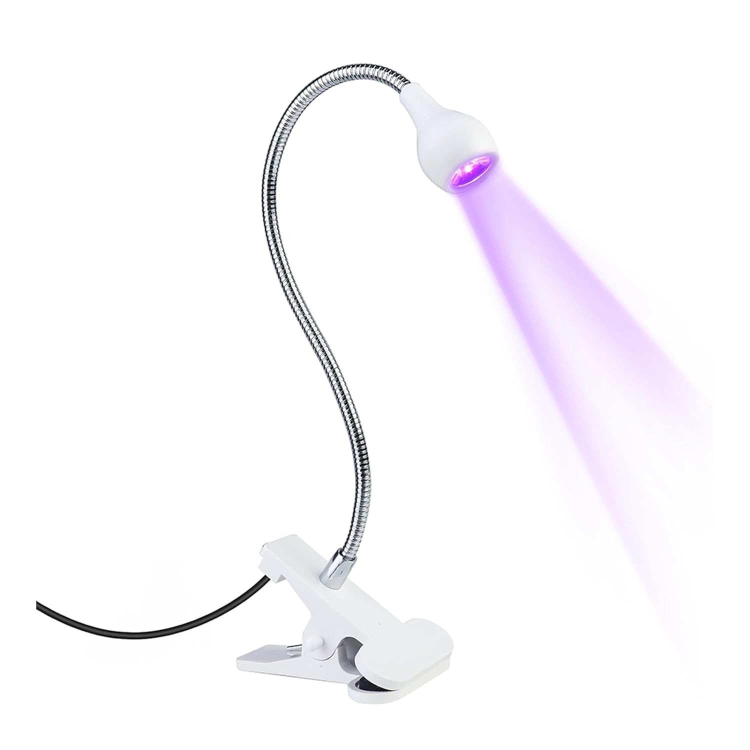 Powerwill Lichthärtungsgerät USB 3W LED-UV-Kleber Härtungslampe, UV-LED-Nagellampe für Gelnägel, tragbare Klemme,UV-LED-Lampel, Plug-and-Play