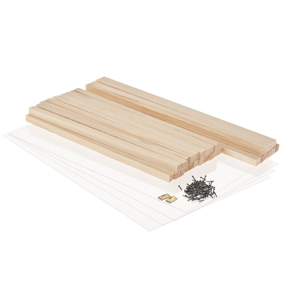 matches21 HOME & HOBBY Mini-Gewächshaus Holz Bausatz 12 J. Holzbaukasten – Bild 2 von 2