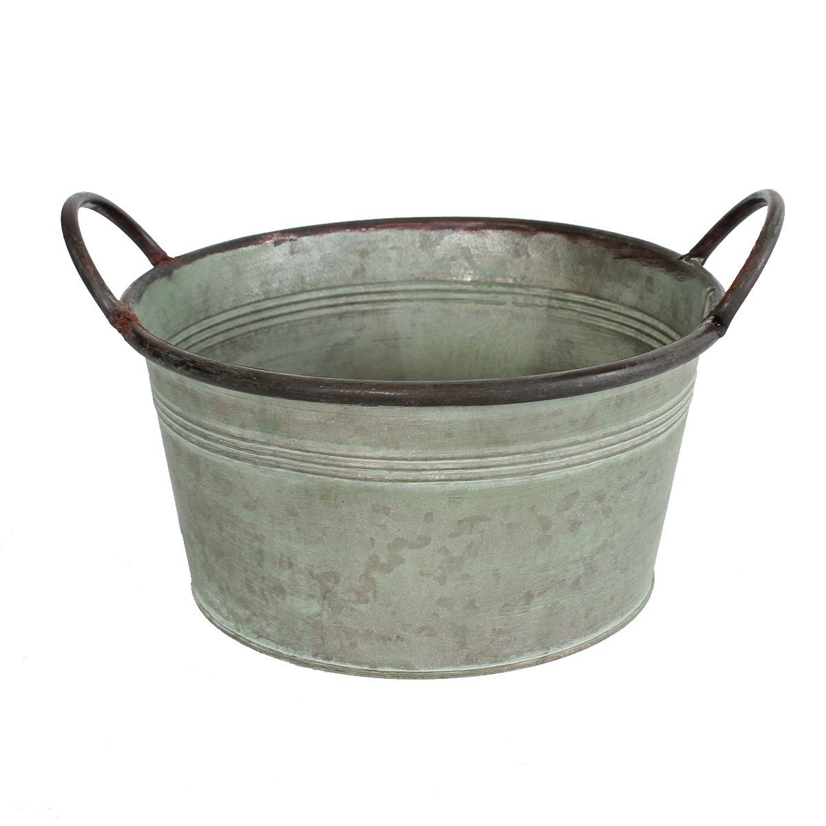 colourliving Blumentopf Pflanztopf Zinktopf Old Green günstig online kaufen